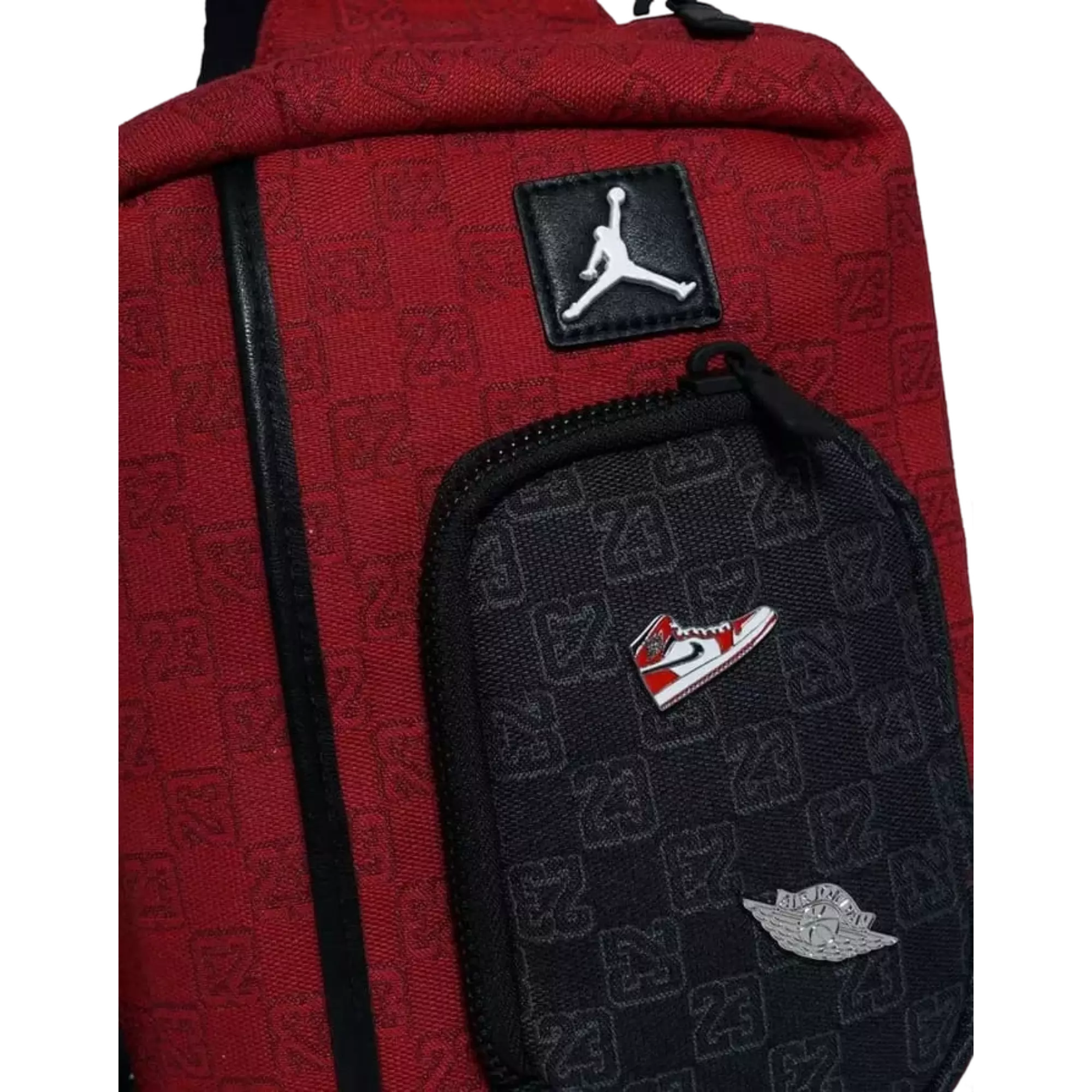 Jordan Monogram Sling Bag - RED/BLACK
