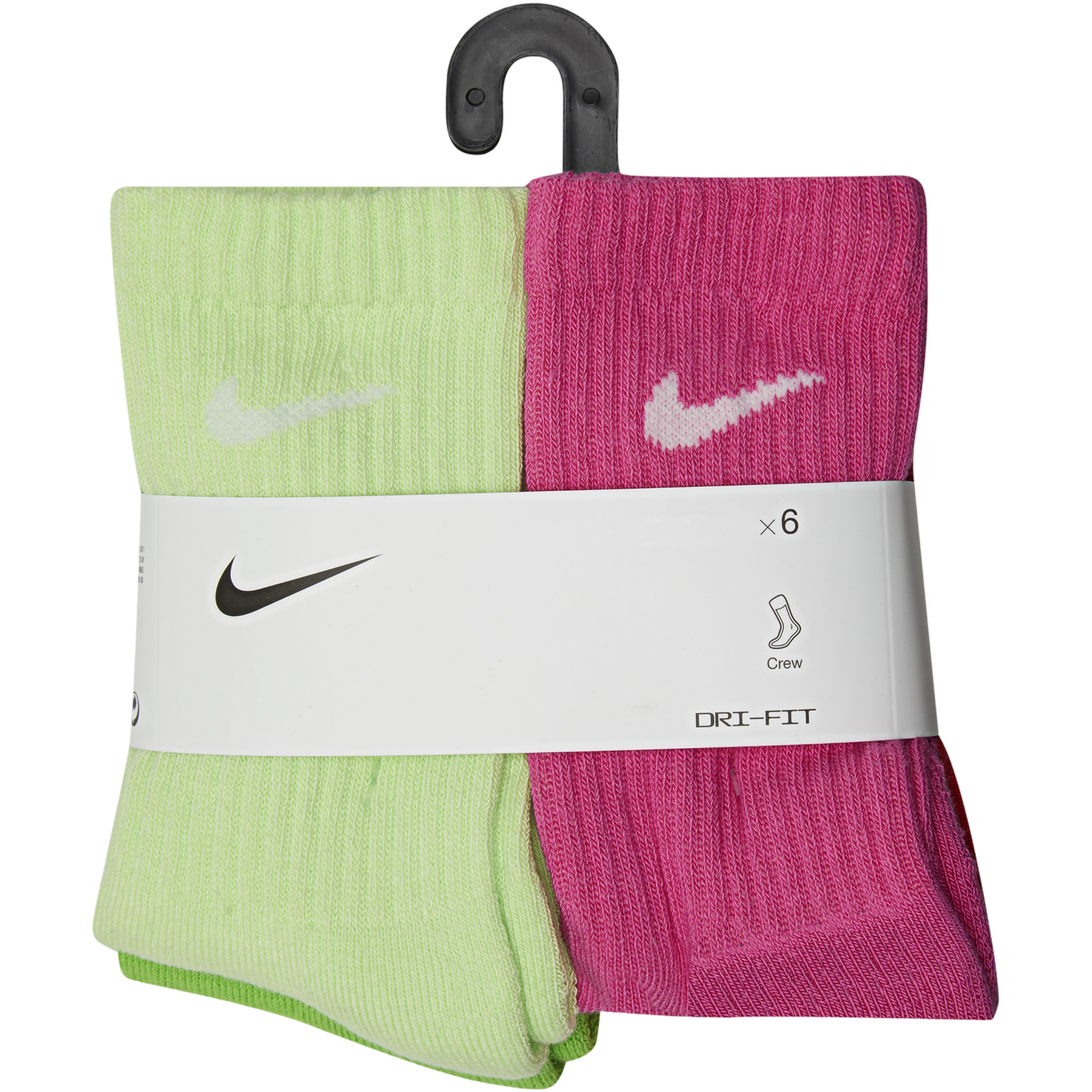 Nike Dri-FIT Performance Basics Crew Little Kids' Socks (6 Pack)