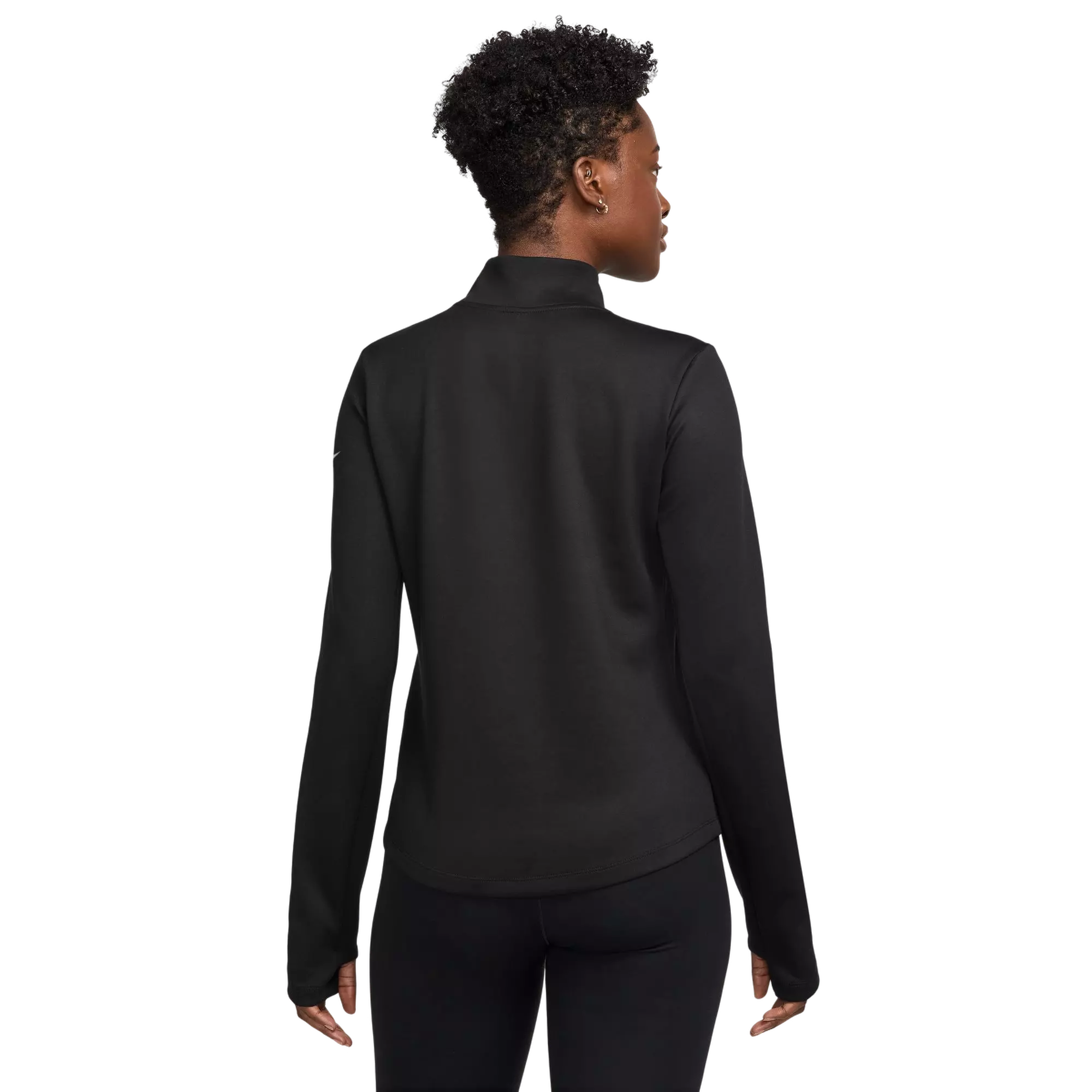 Nike Women's One Therma-FIT 1/2-Zip Mid Layer Jacket - BLACK