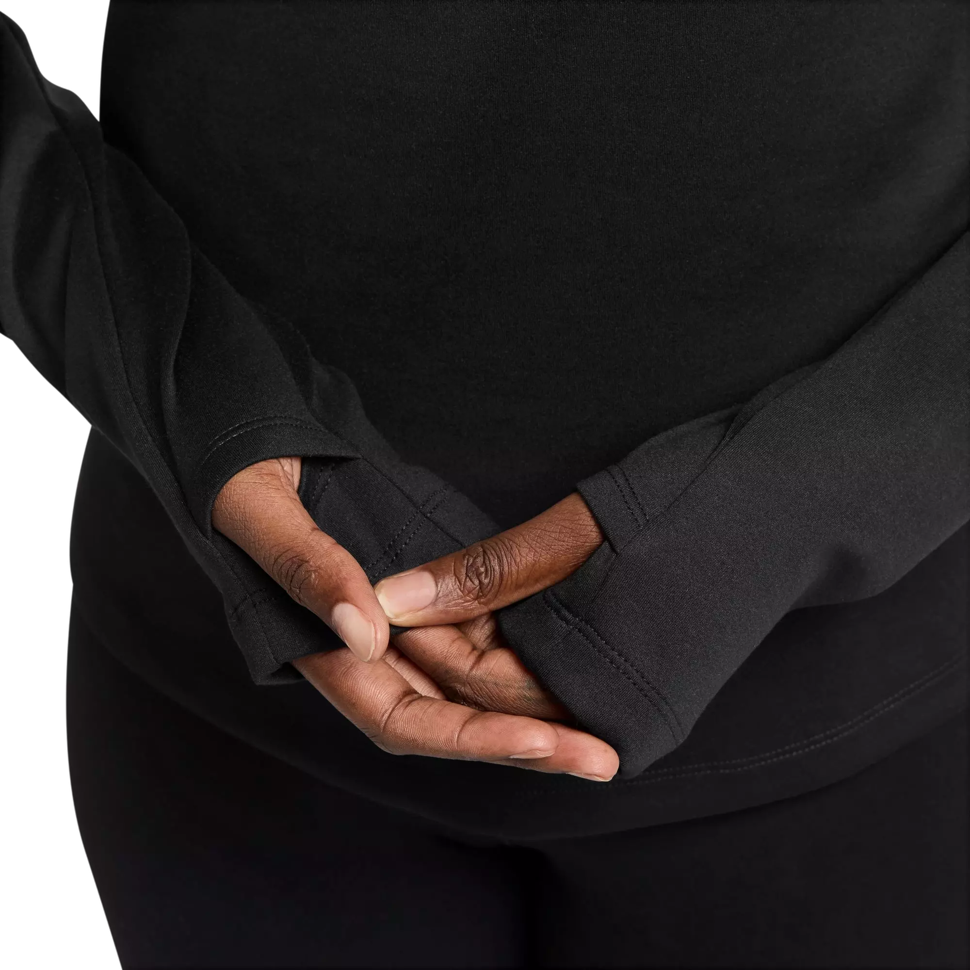 Nike Women's One Therma-FIT 1/2-Zip Mid Layer Jacket - BLACK