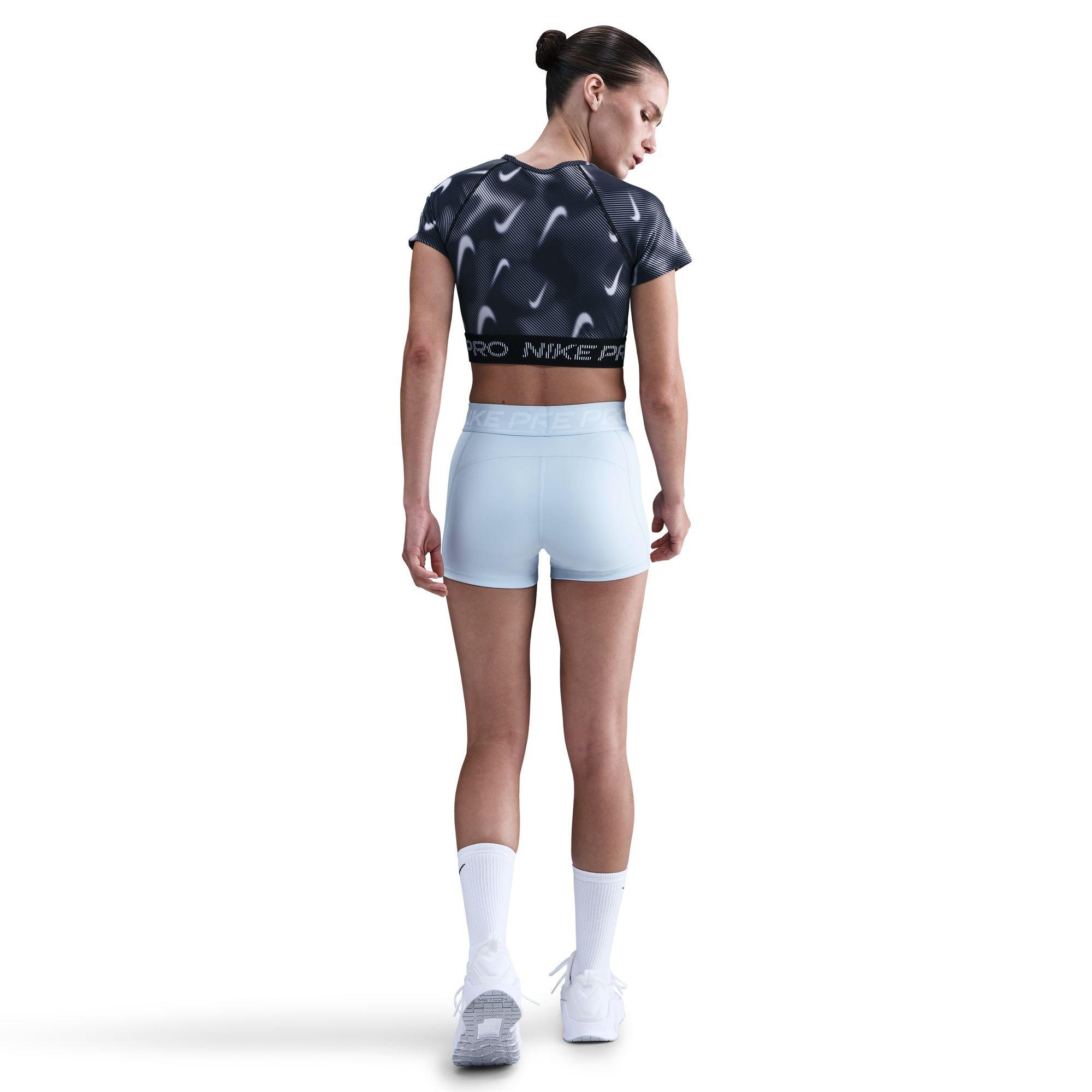 Nike Women's Pro 3" Shorts - Blue - BLUE Thumbnail View 2