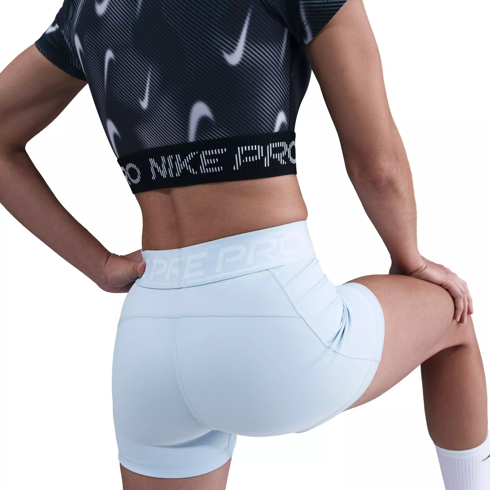 Nike Women's Pro 3" Shorts - Blue - BLUE