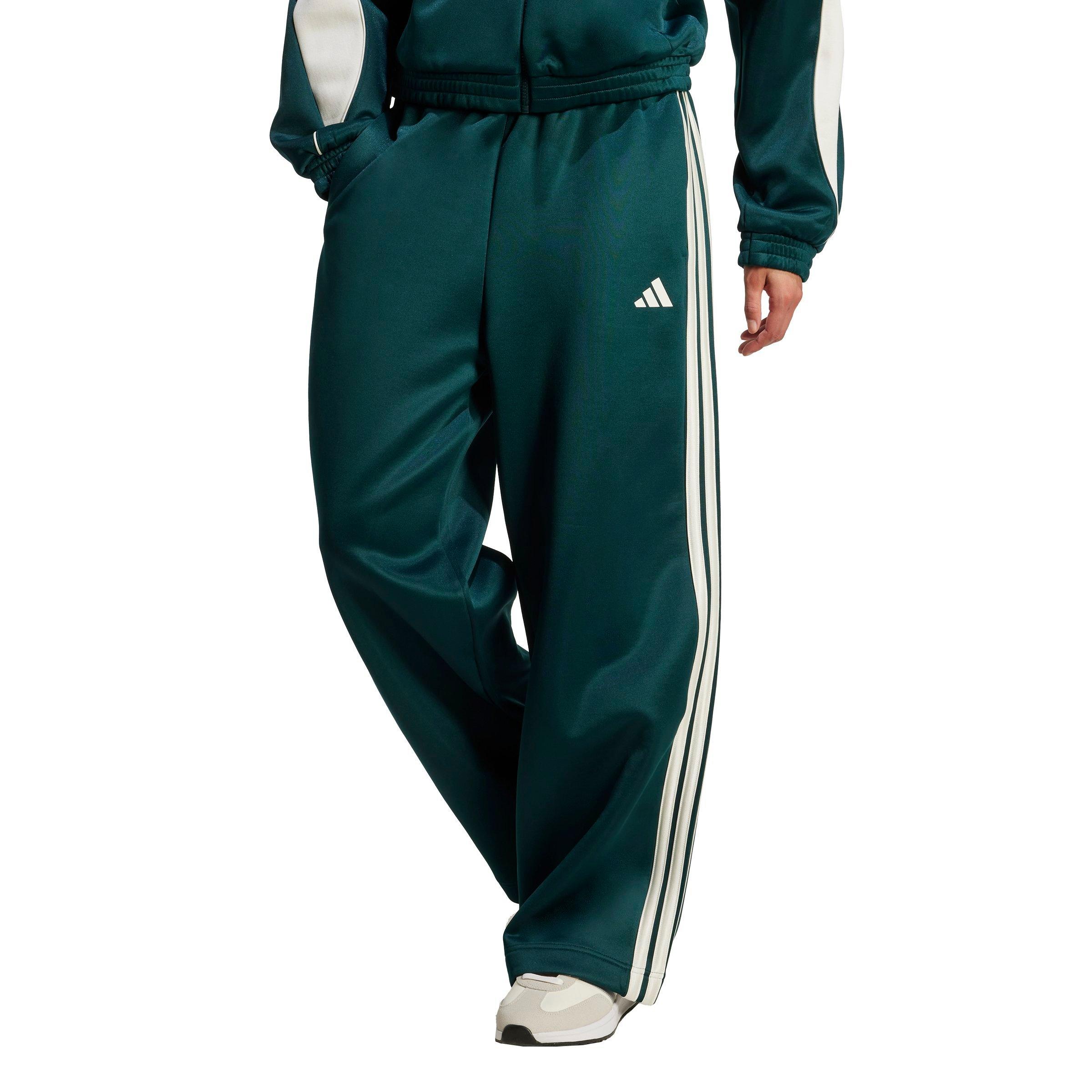 adidas Women's Stadium 3-Stripes Track Pants - GREEN Thumbnail View 1