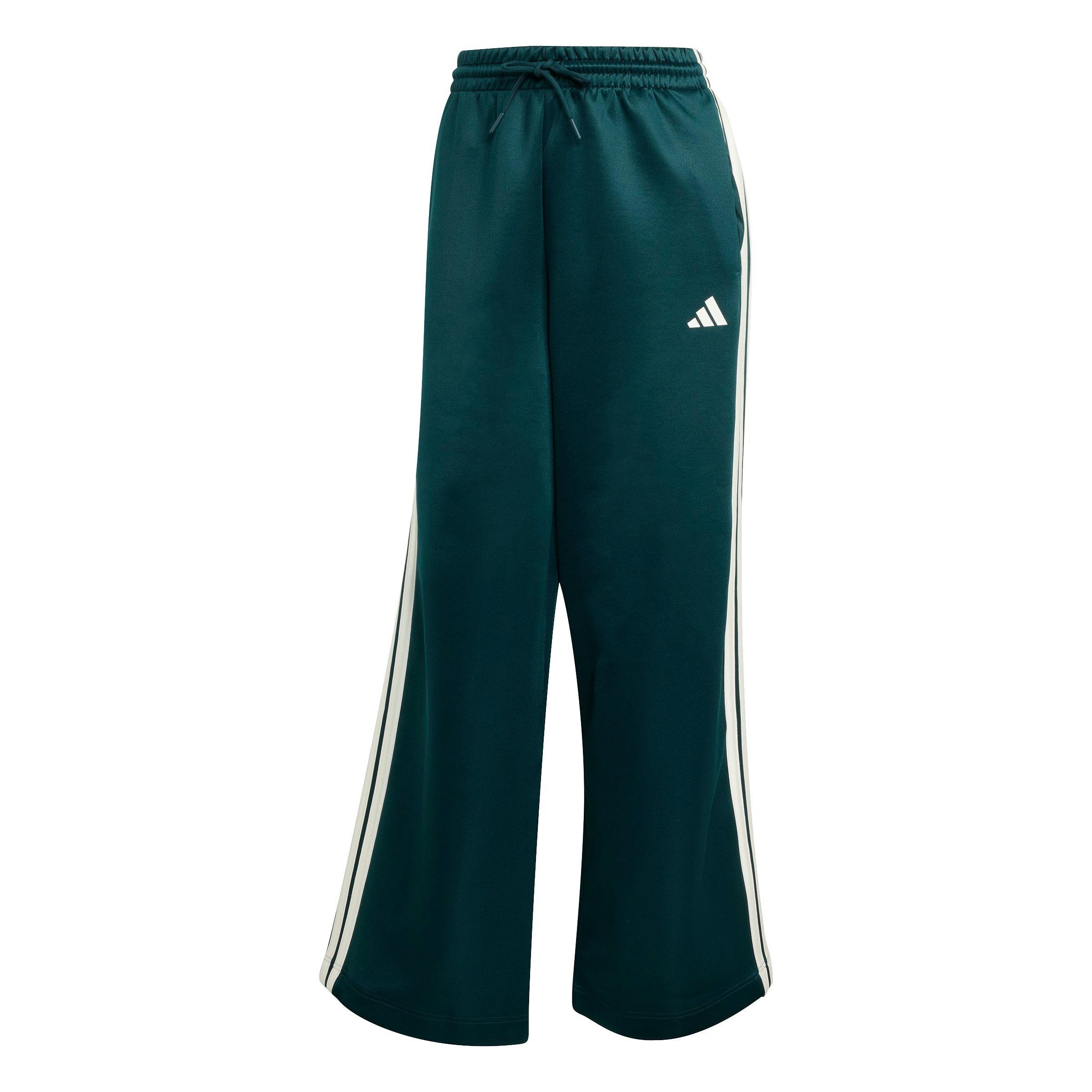 adidas Women's Stadium 3-Stripes Track Pants - GREEN Thumbnail View 6