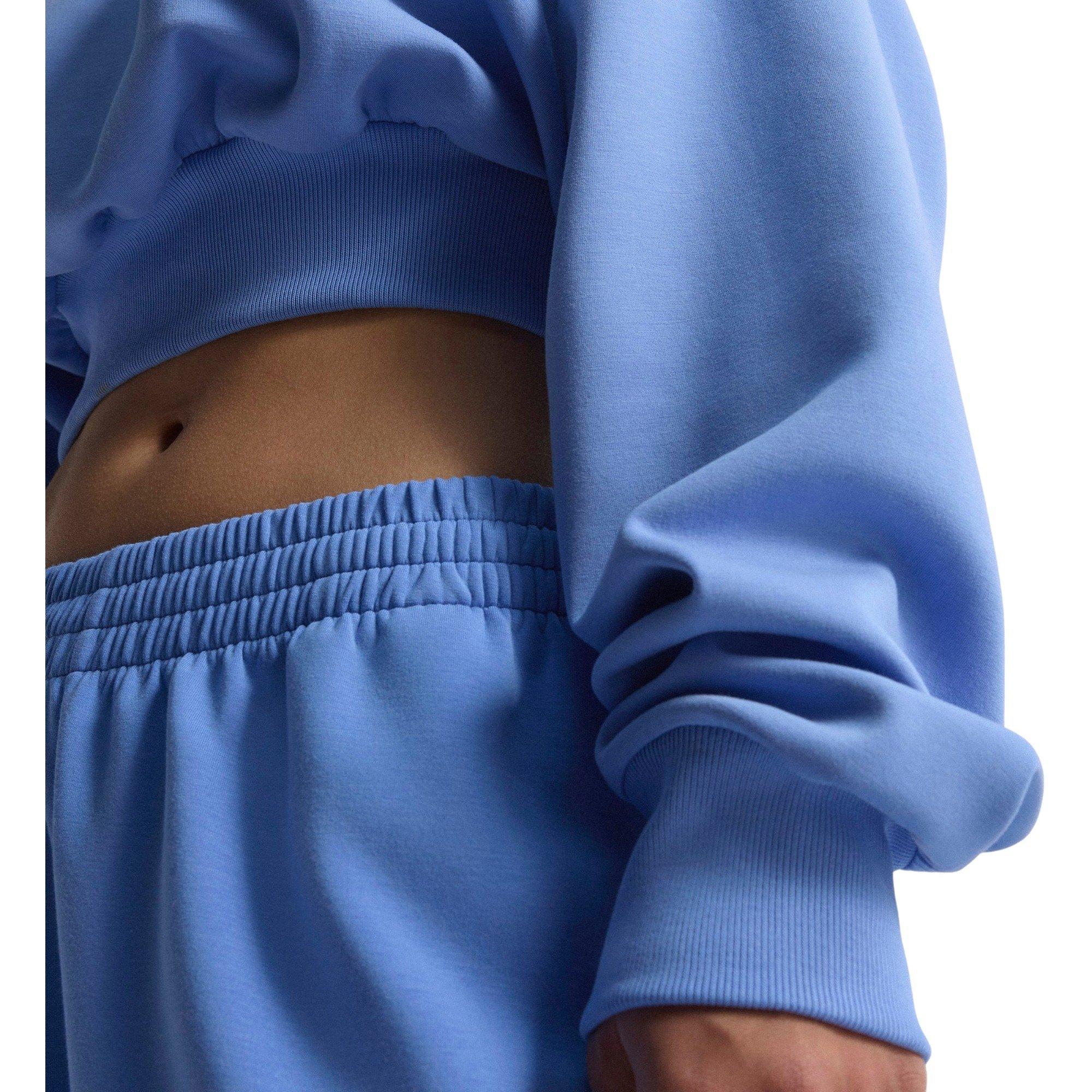 adidas Women's ALL SZN Soft Lux Loose Sweatshirt-Blue - BLUE Thumbnail View 4