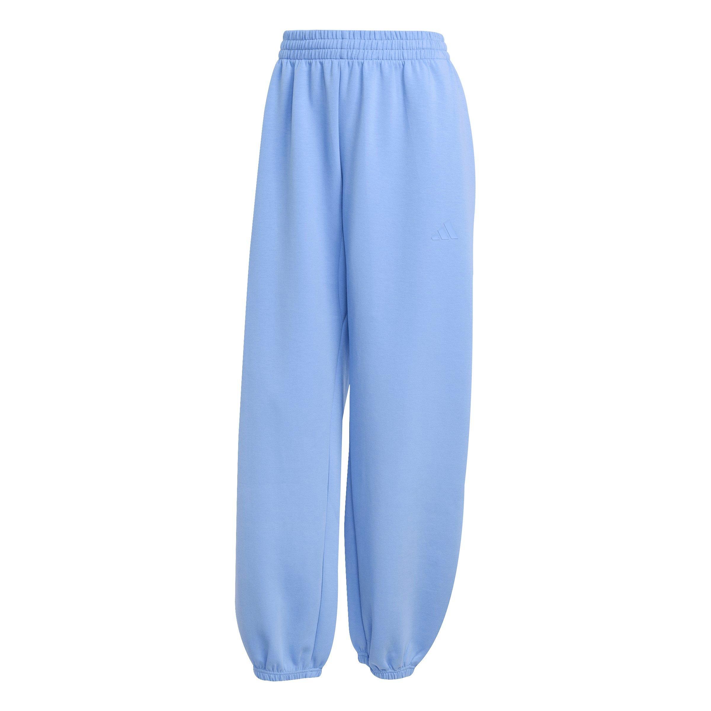adidas Women's ALL SZN Soft Lux Loose Pants - BLUE Thumbnail View 6