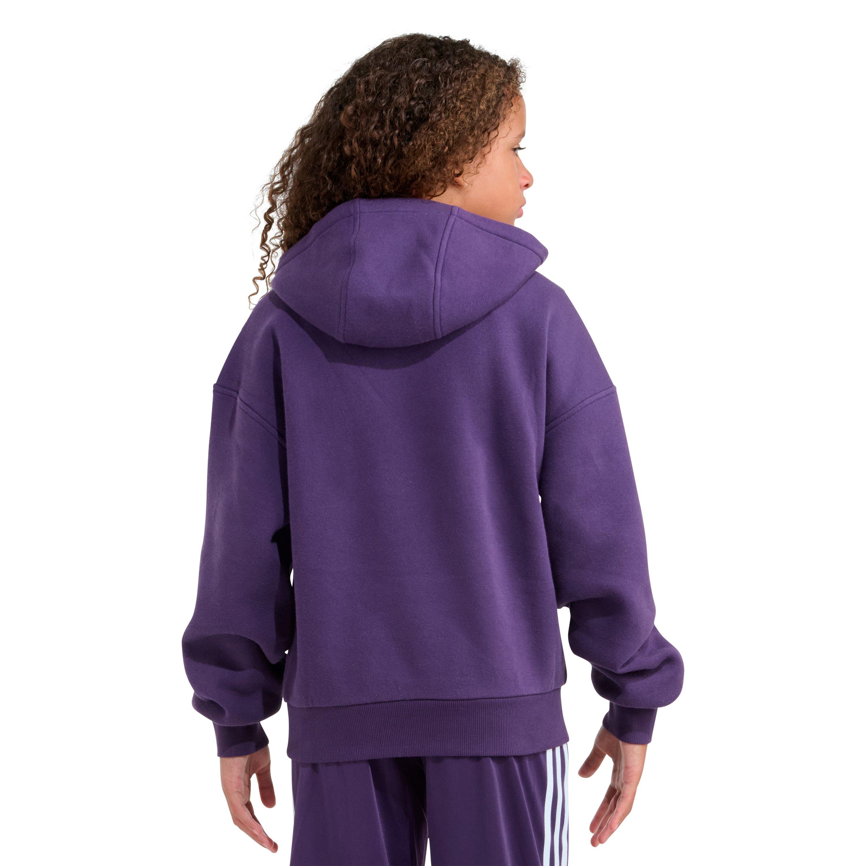 adidas Plum and Silver Big Girls' Hoodie