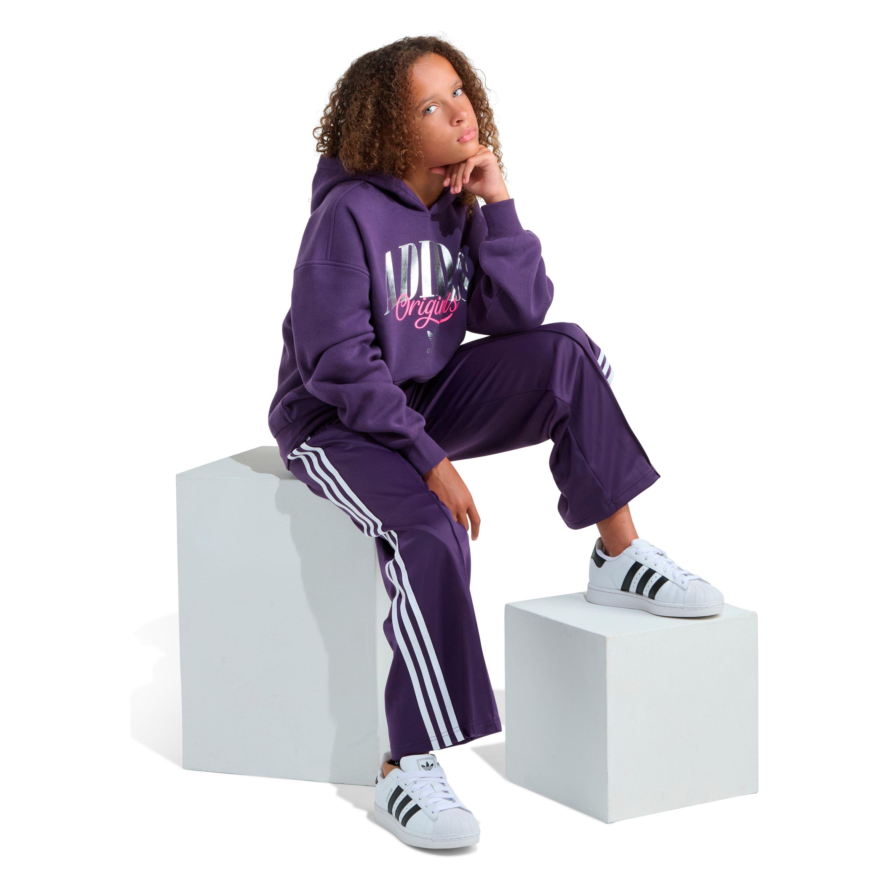 adidas Plum and Silver Big Girls' Hoodie