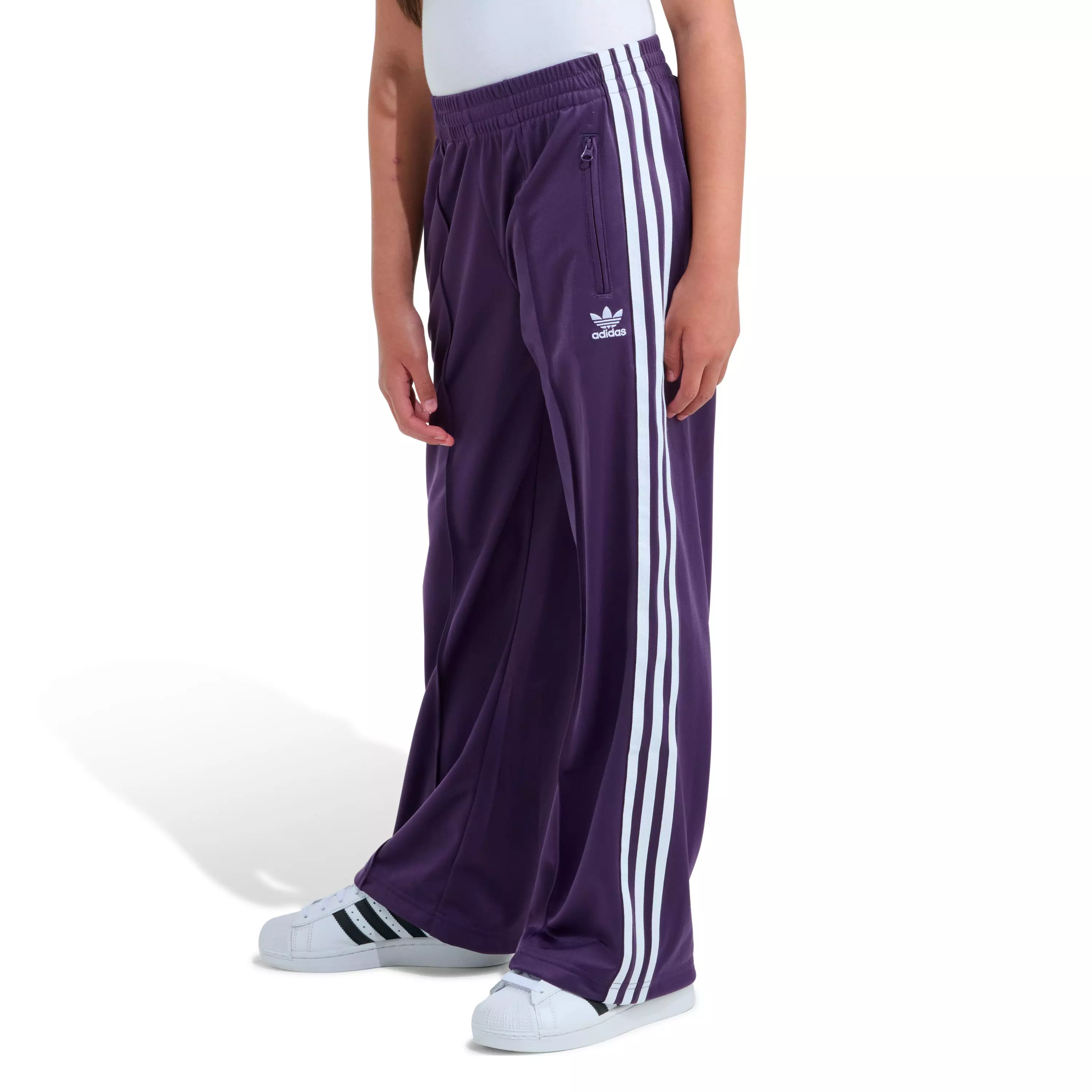 adidas Big Girls' Plum Wide Leg Pants - PURPLE