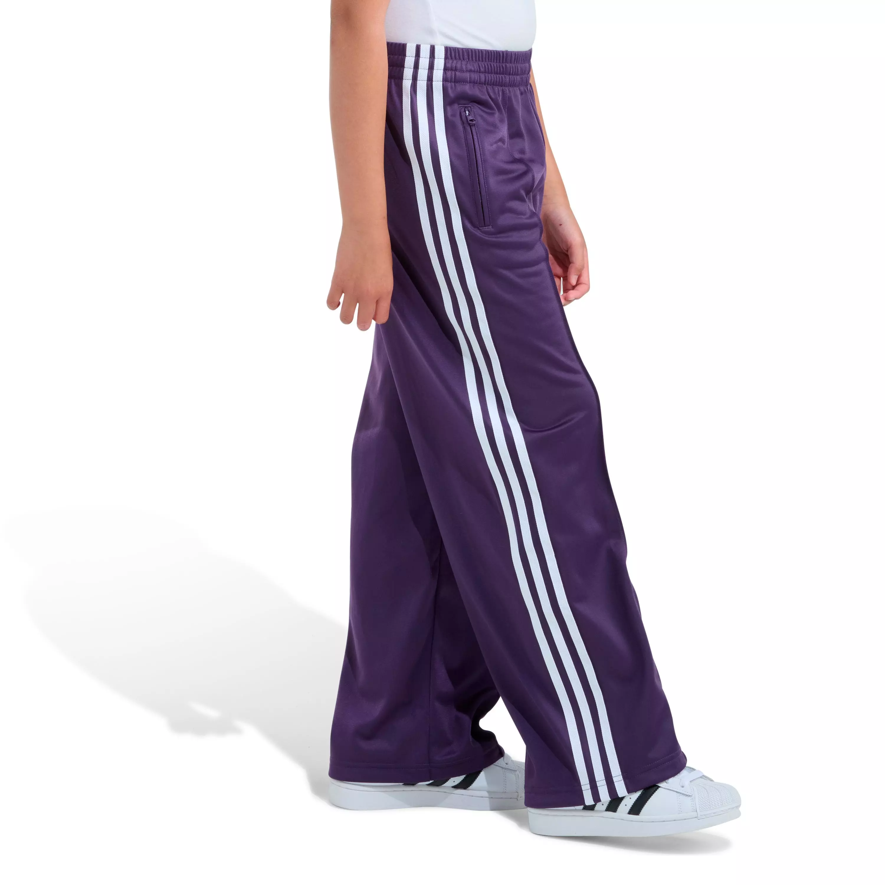 adidas Big Girls' Plum Wide Leg Pants - PURPLE