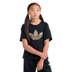 adidas Big Girls' Tee - Cheetah/Black