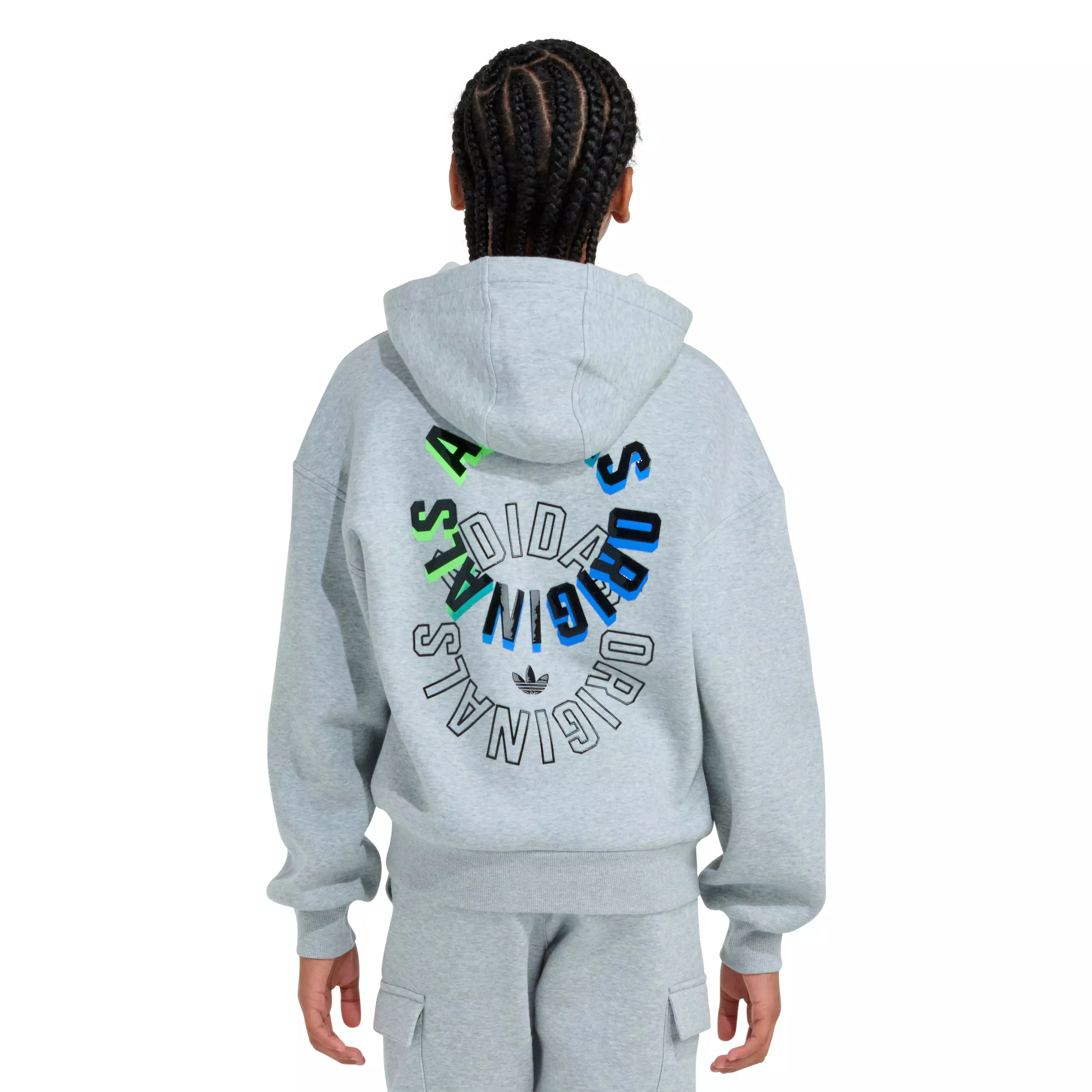 adidas Big Kids' Hoodie - Grey/Multi - GREY