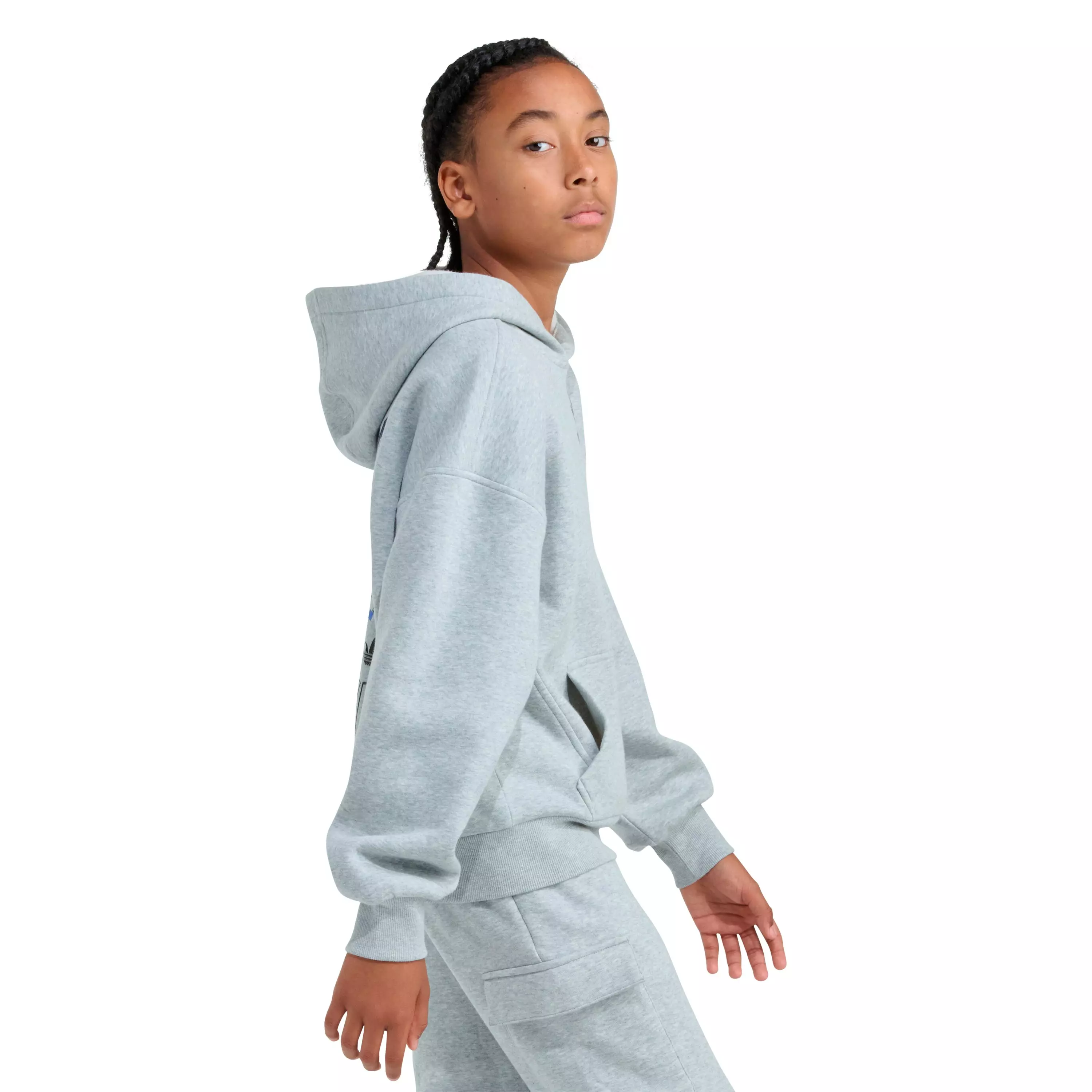 adidas Big Kids' Hoodie - Grey/Multi - GREY
