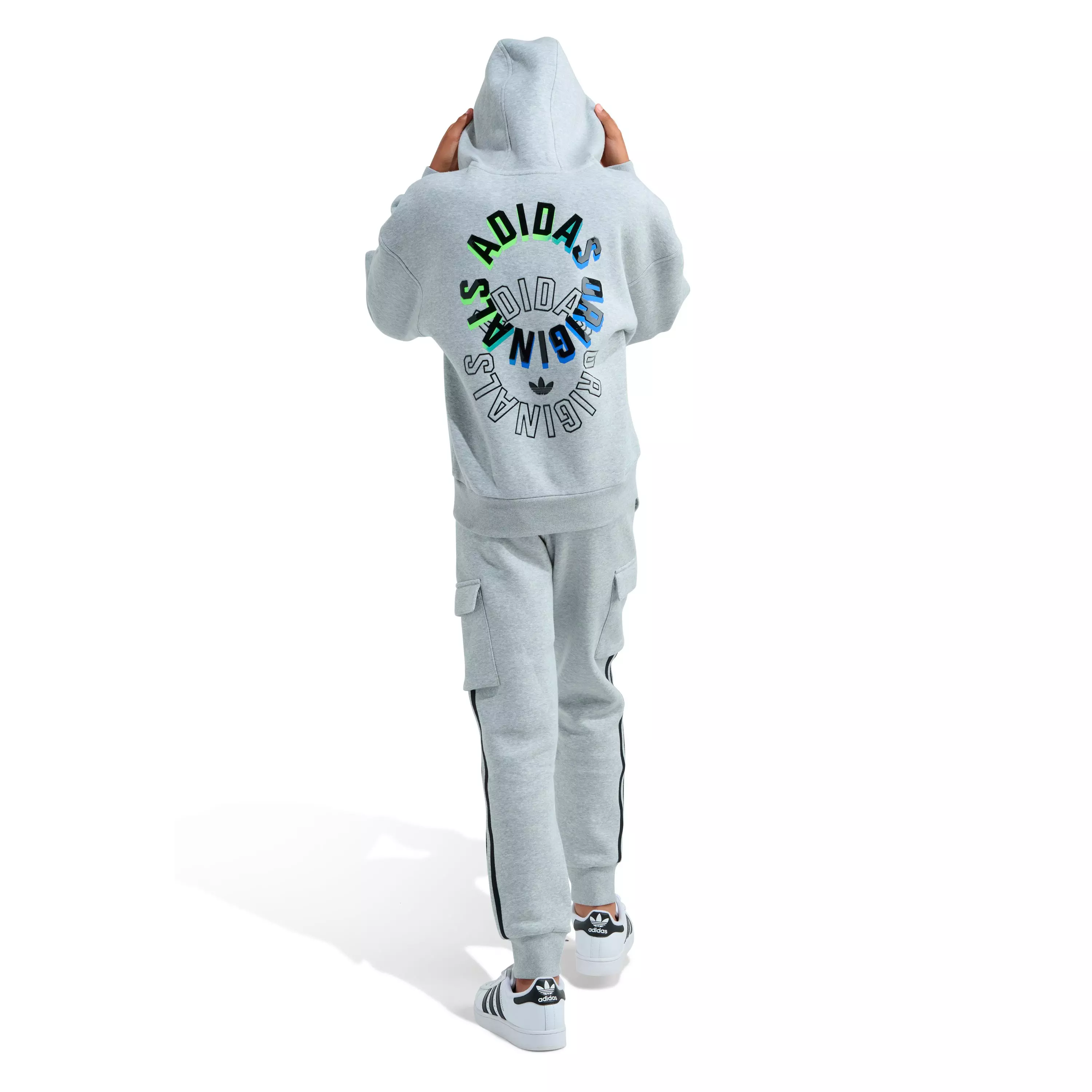 adidas Big Kids' Hoodie - Grey/Multi - GREY