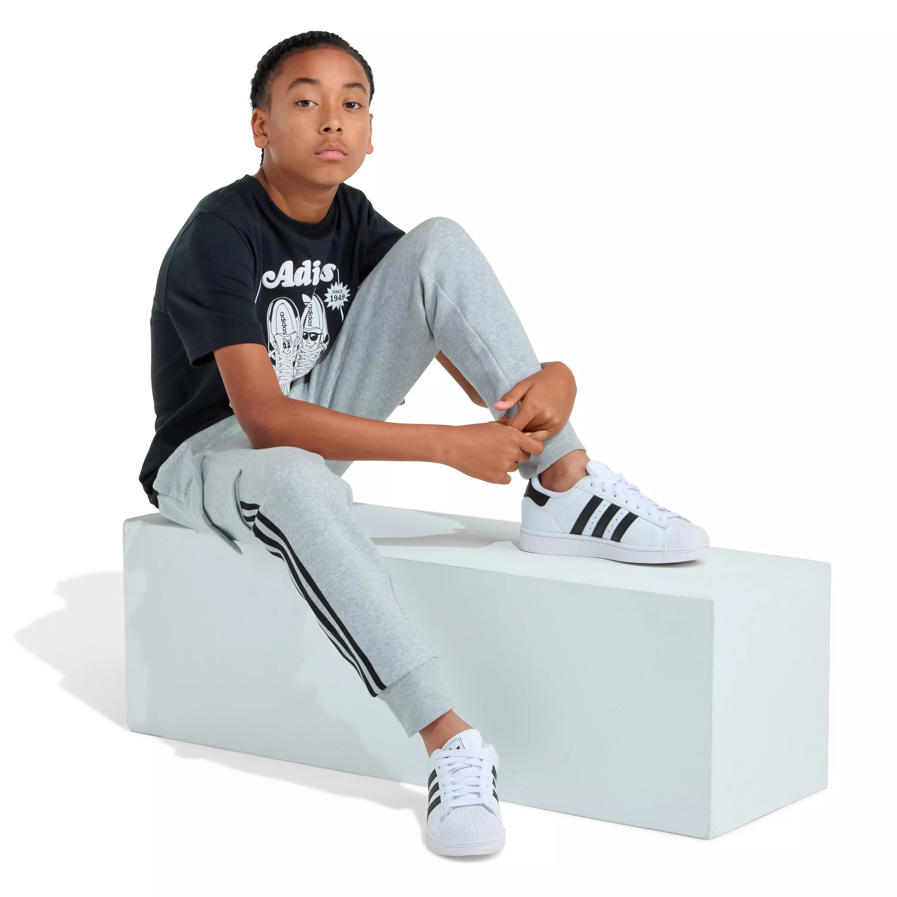 adidas Big Kids' Pants - Grey/Multi - GREY