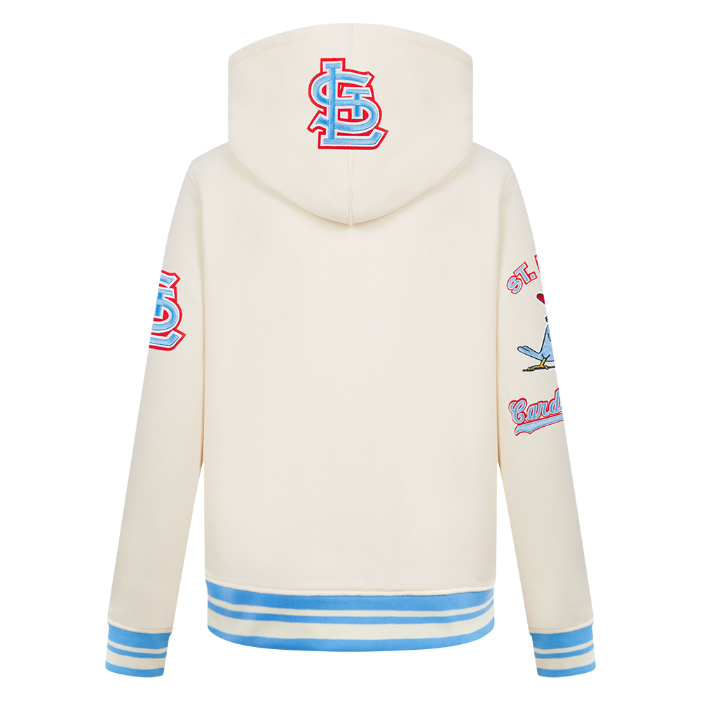 Pro Standard Youth St. Louis Cardinals Retro Classic Hoodie-Eggshell - CREAM Thumbnail View 2
