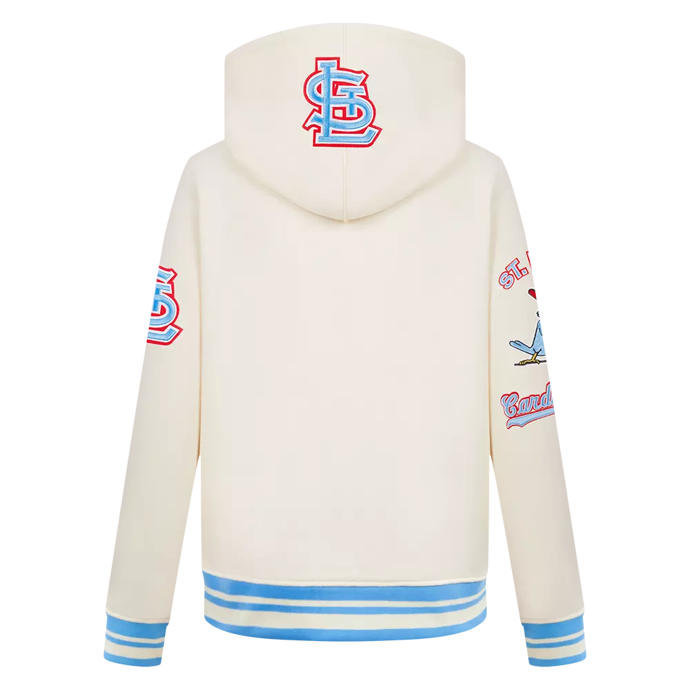 Pro Standard Youth St. Louis Cardinals Retro Classic Hoodie-Eggshell - CREAM