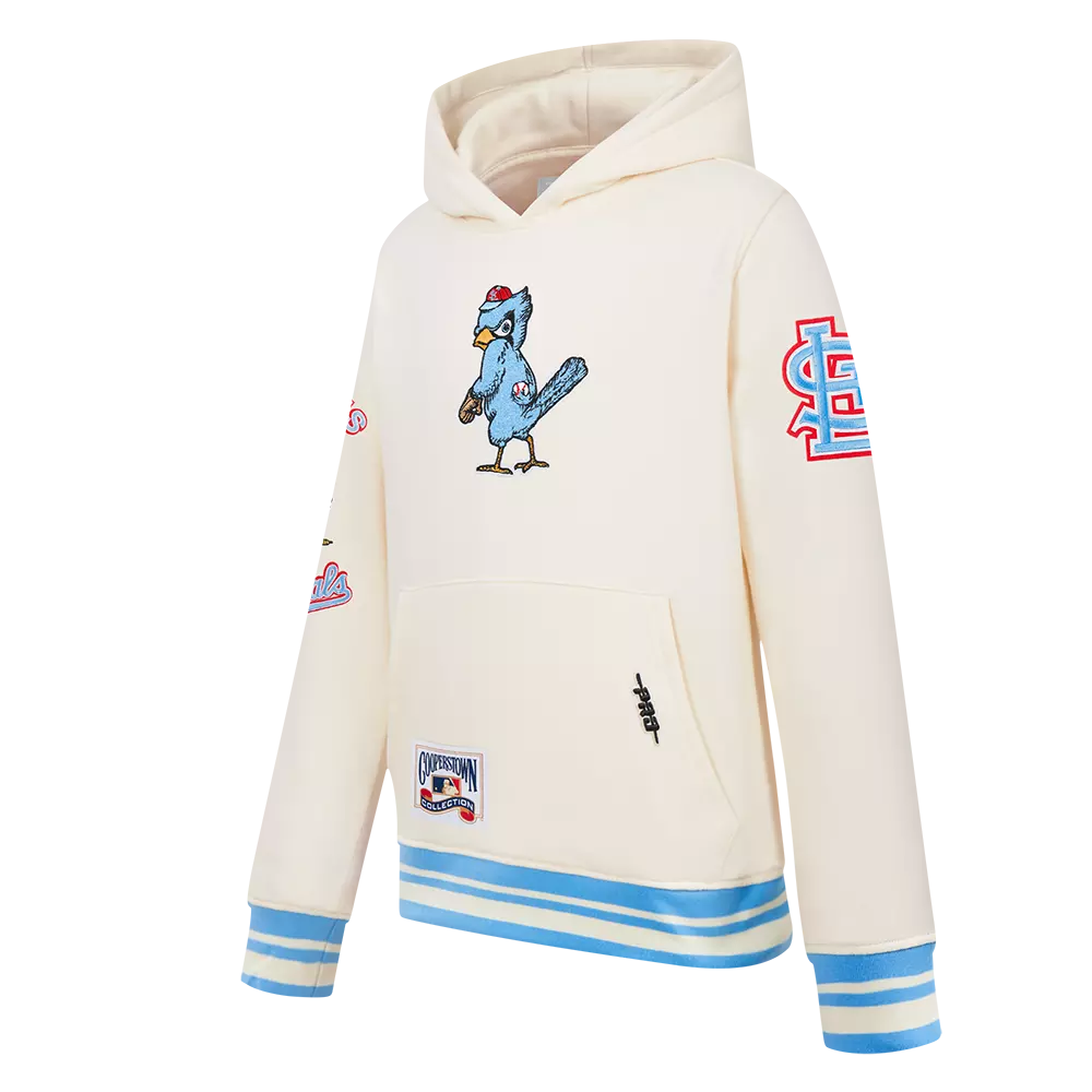 Pro Standard Youth St. Louis Cardinals Retro Classic Hoodie-Eggshell - CREAM