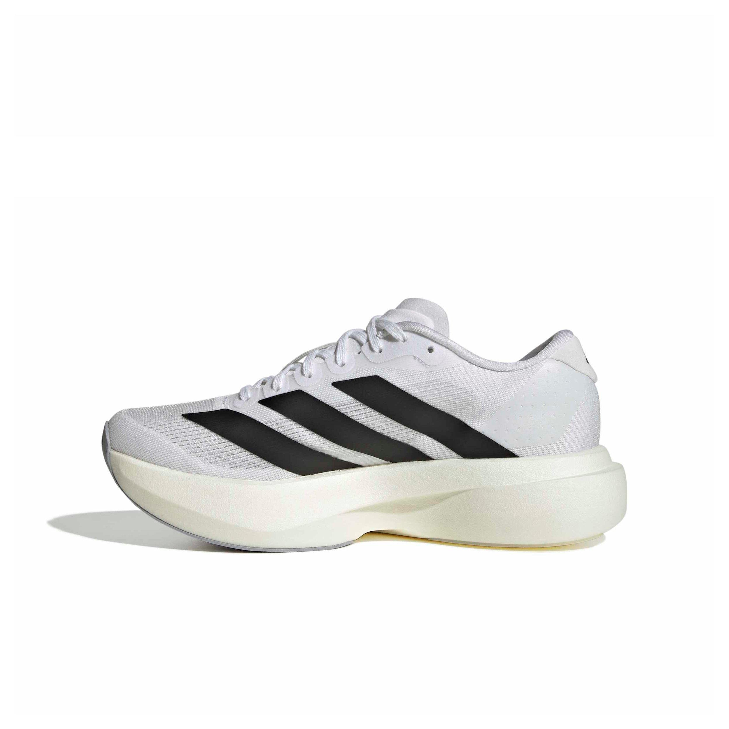 adidas Adizero EVO SL Grade School Boys' "White/Core Black/Dash Grey" Running Shoe
