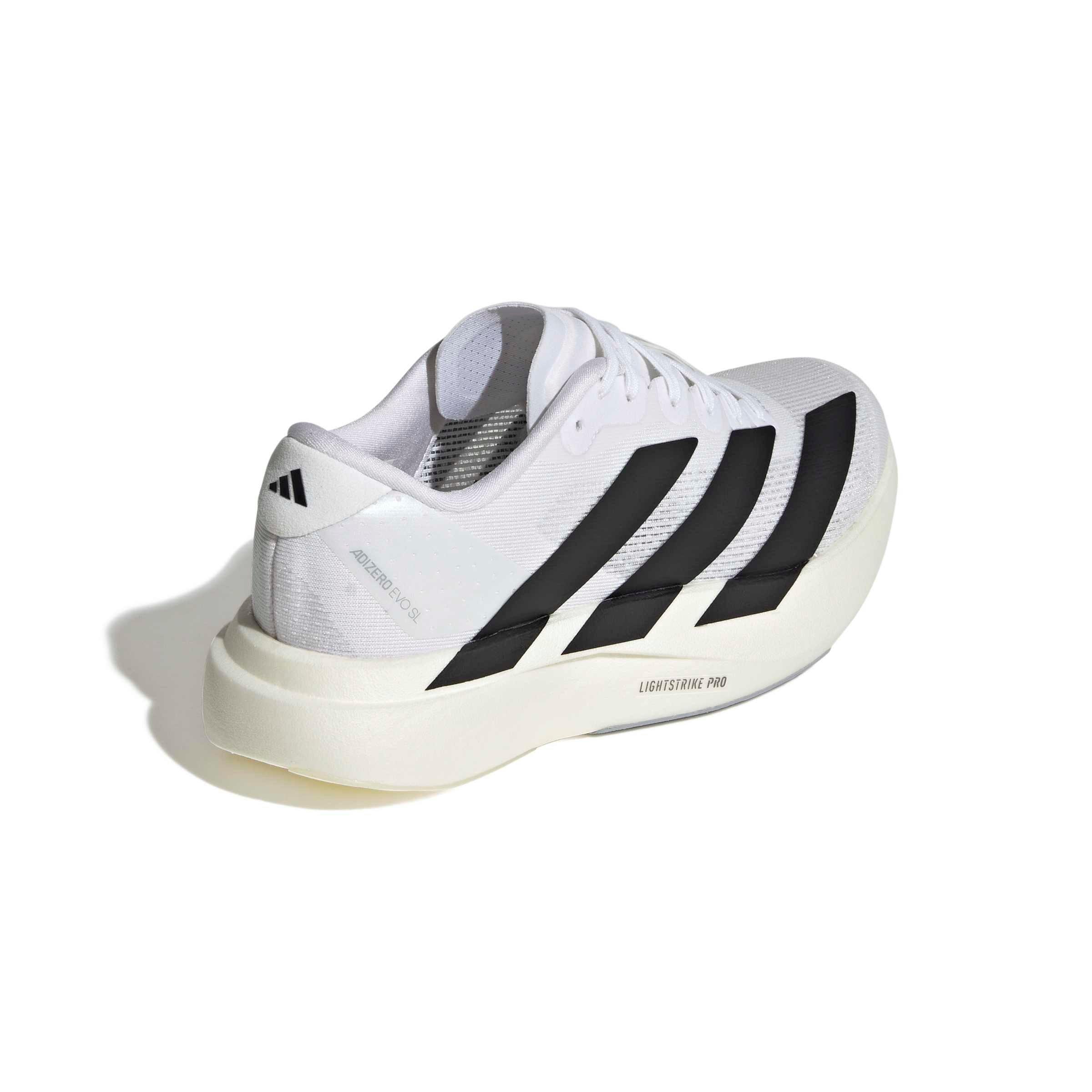 adidas Adizero EVO SL Grade School Boys' "White/Core Black/Dash Grey" Running Shoe