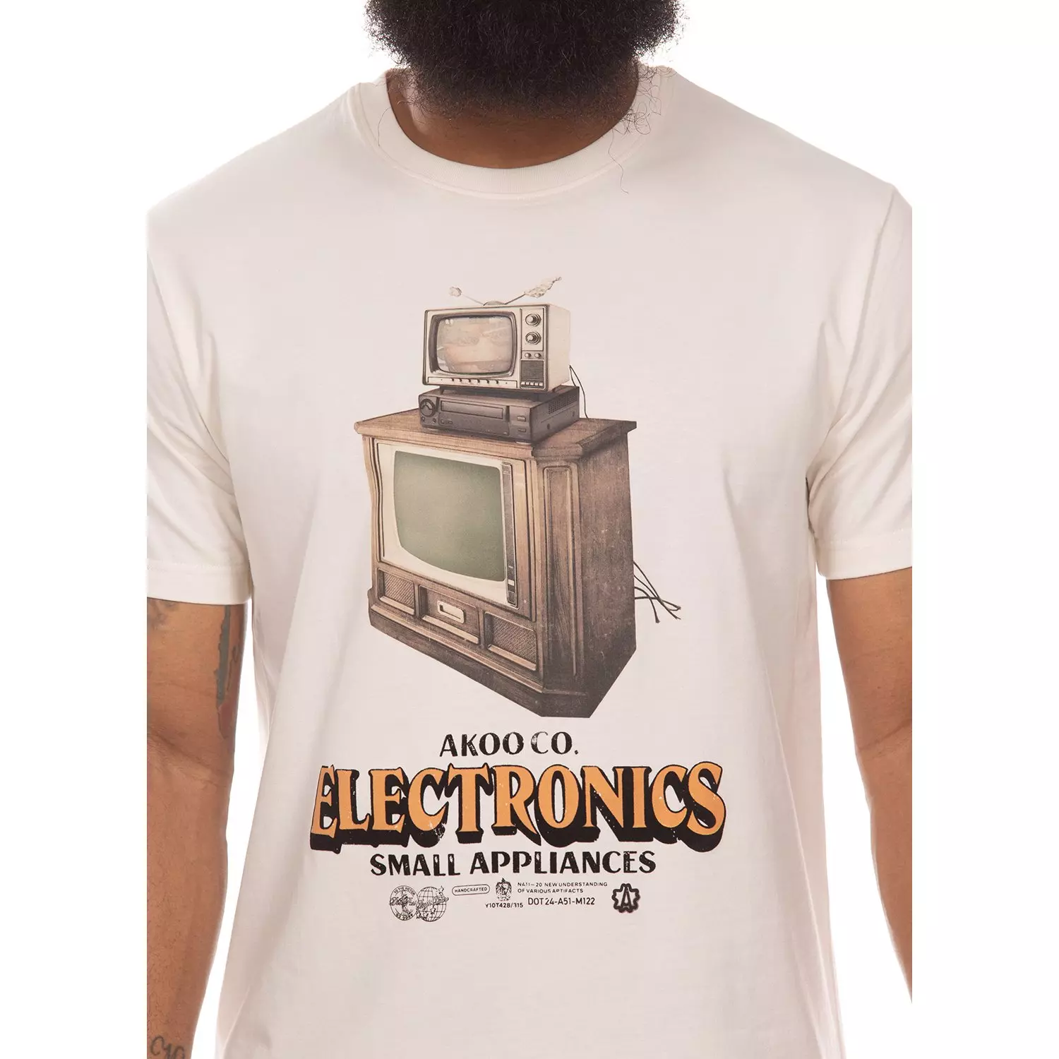 AKOO Men's Static Tee - Whistle White - OFF-WHITE