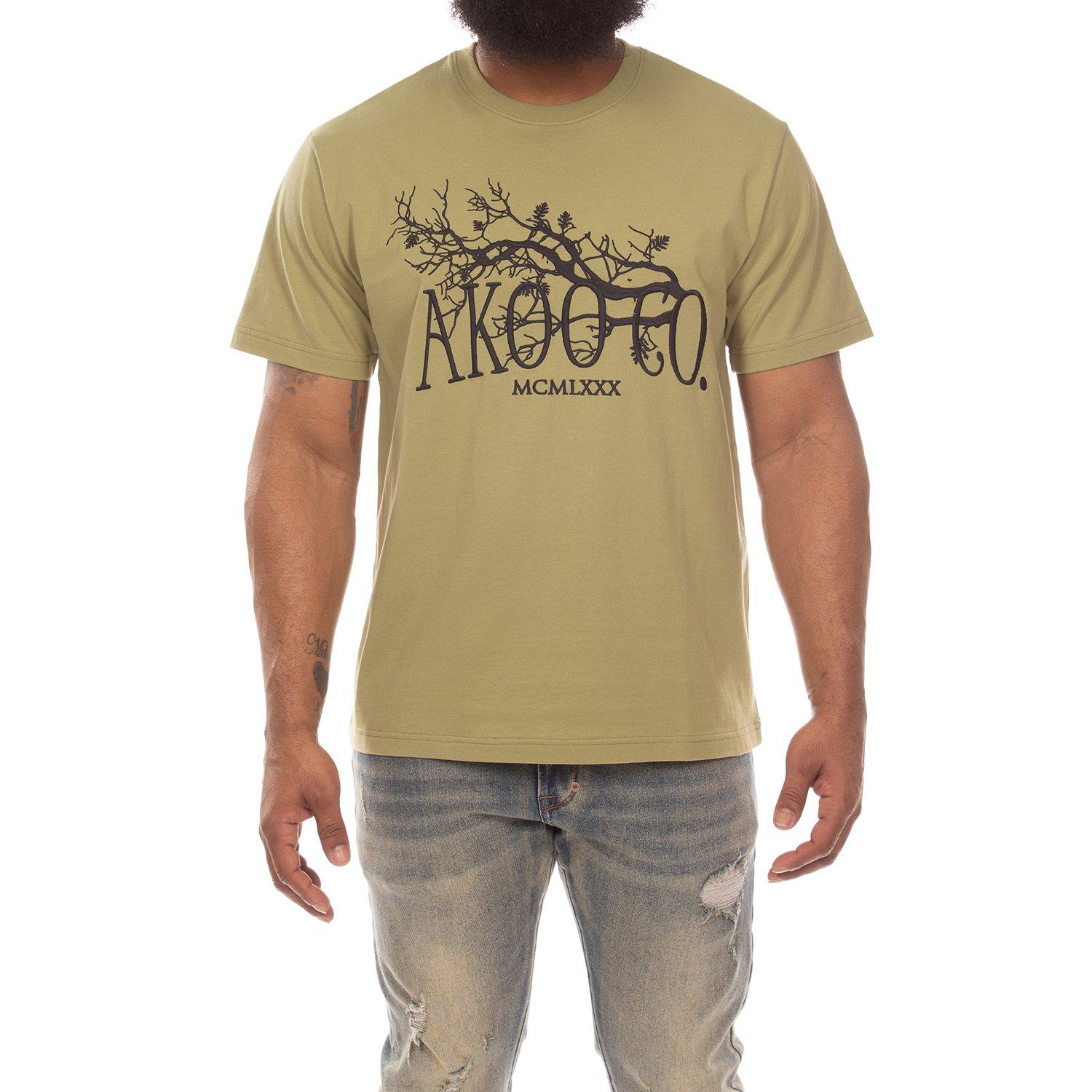 AKOO Men's Family Tree Tee - Sage - GREEN Thumbnail View 1