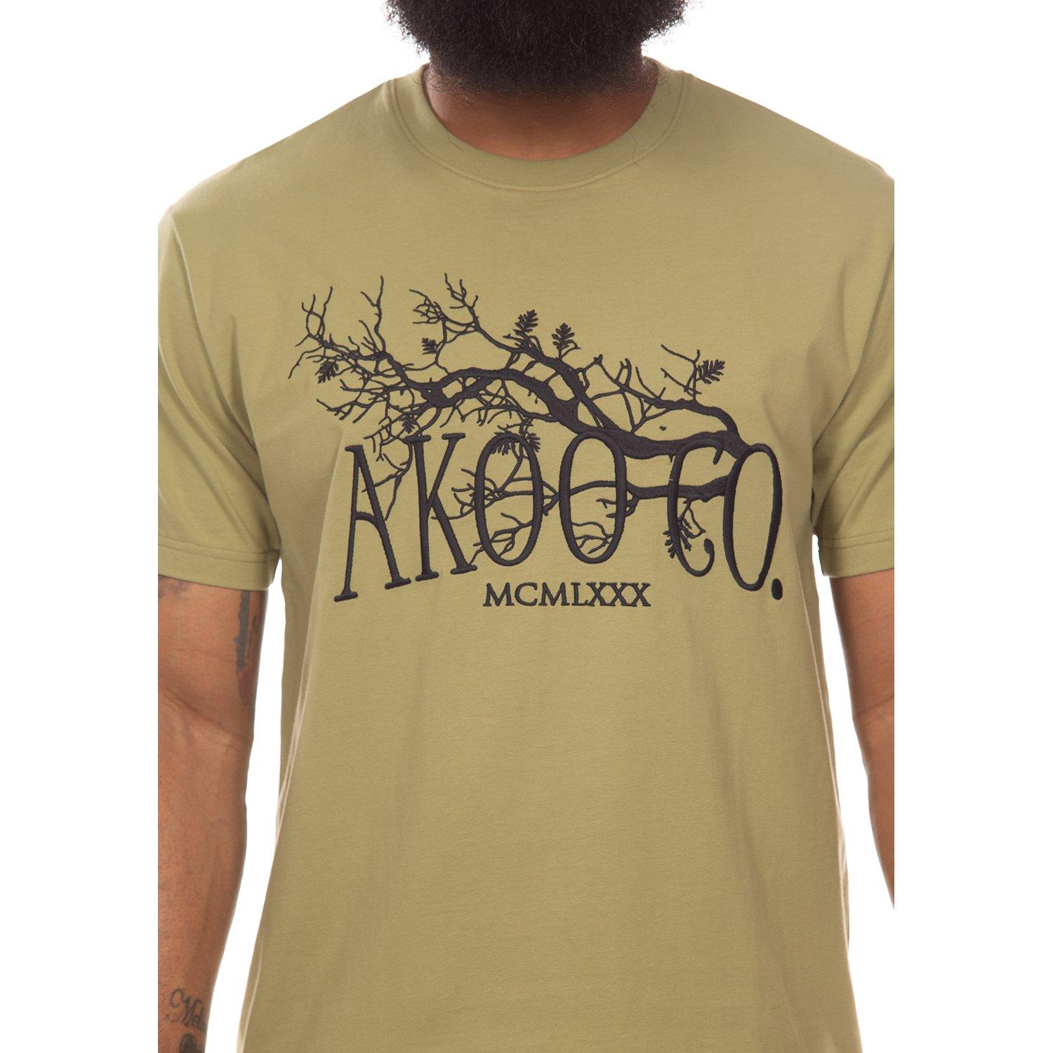 AKOO Men's Family Tree Tee - Sage - GREEN Thumbnail View 3
