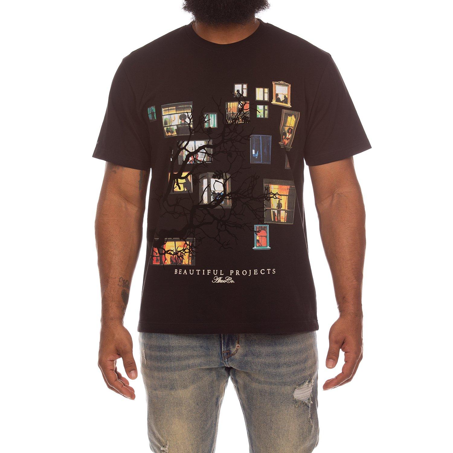AKOO Men's Block View Tee - Black - BLACK Thumbnail View 1