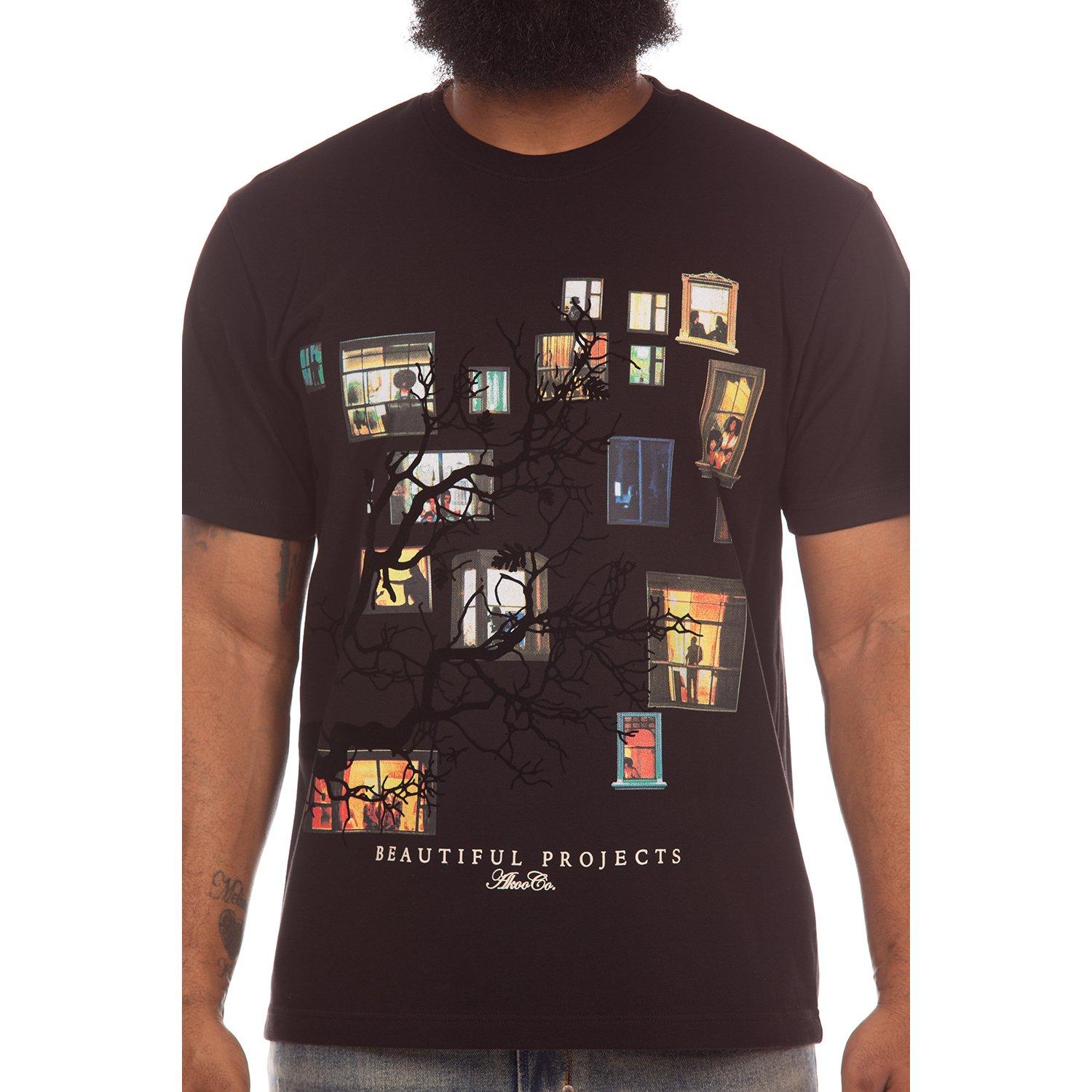 AKOO Men's Block View Tee - Black - BLACK Thumbnail View 3