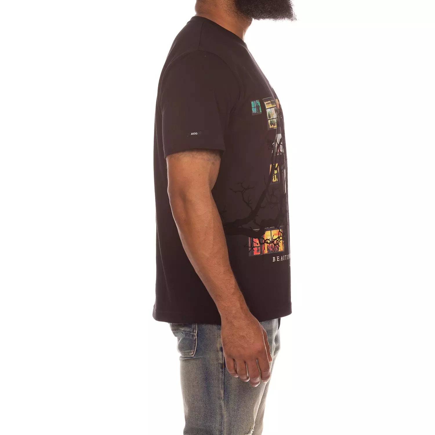 AKOO Men's Block View Tee - Black - BLACK