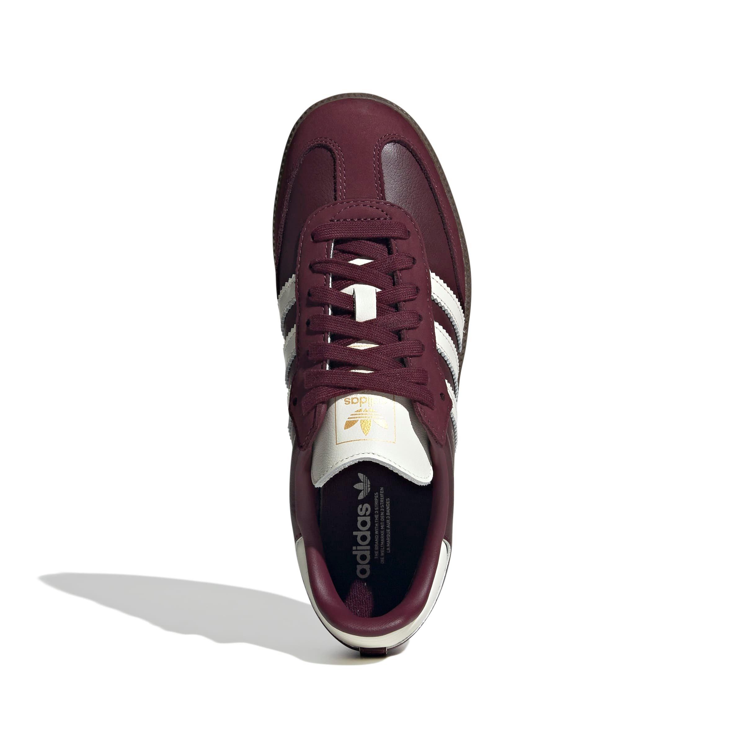 adidas Originals Samba OG "Maroon/Off White" Women's Shoe - MAROON/WHITE Thumbnail View 3