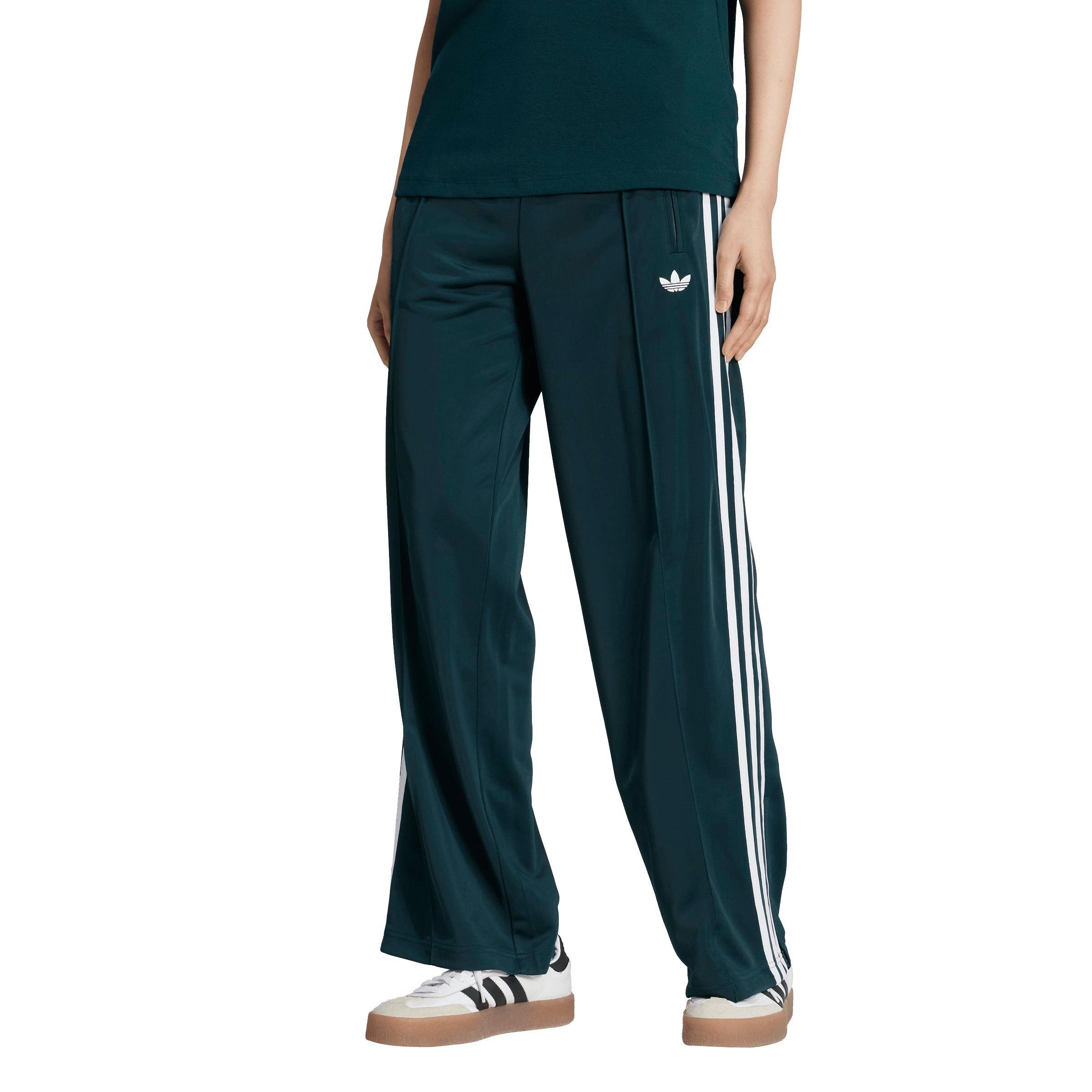 adidas Originals Women's Adicolor Classic Firebird Loose Track Pants - Green/White - GREEN/WHITE Thumbnail View 1