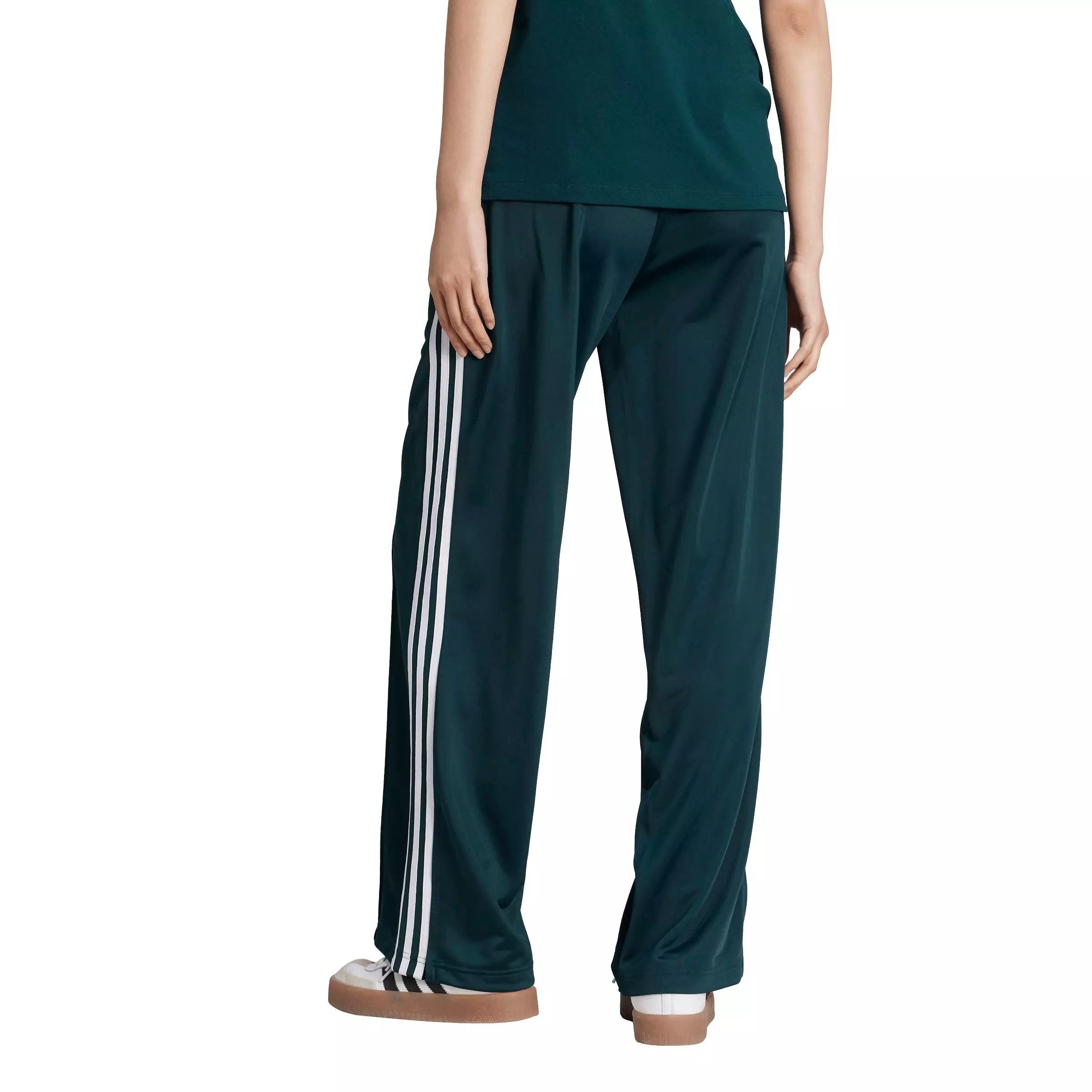 adidas Originals Women's Adicolor Classic Firebird Loose Track Pants - Green/White - GREEN/WHITE