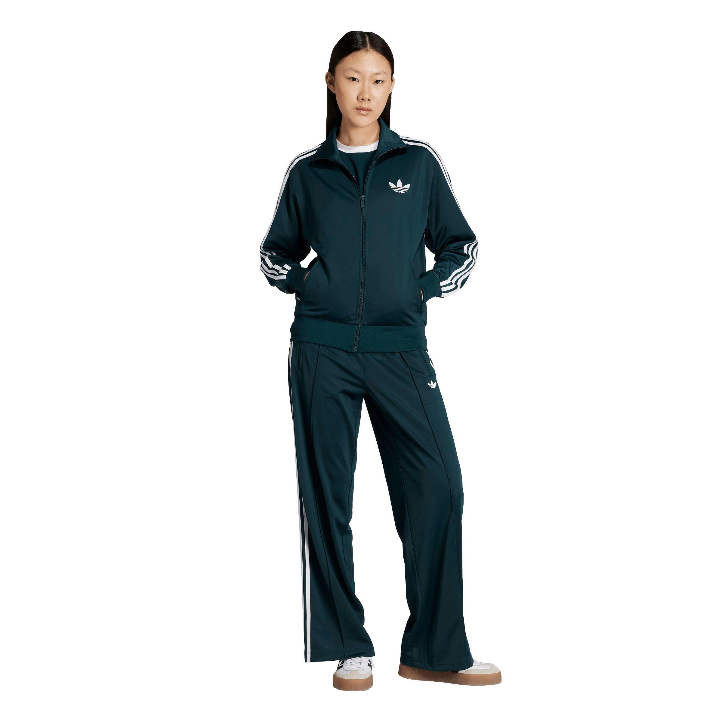 adidas Originals Women's Adicolor Classic Firebird Loose Track Pants - Green/White - GREEN/WHITE Thumbnail View 5