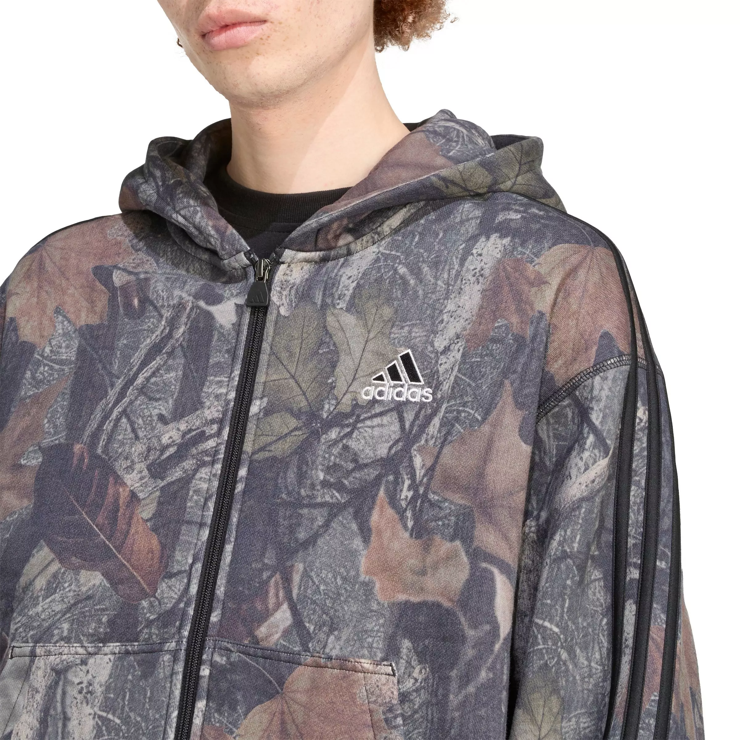 adidas Men's Camo Hooded Full-Zip Jacket - CAMOUFLAGE