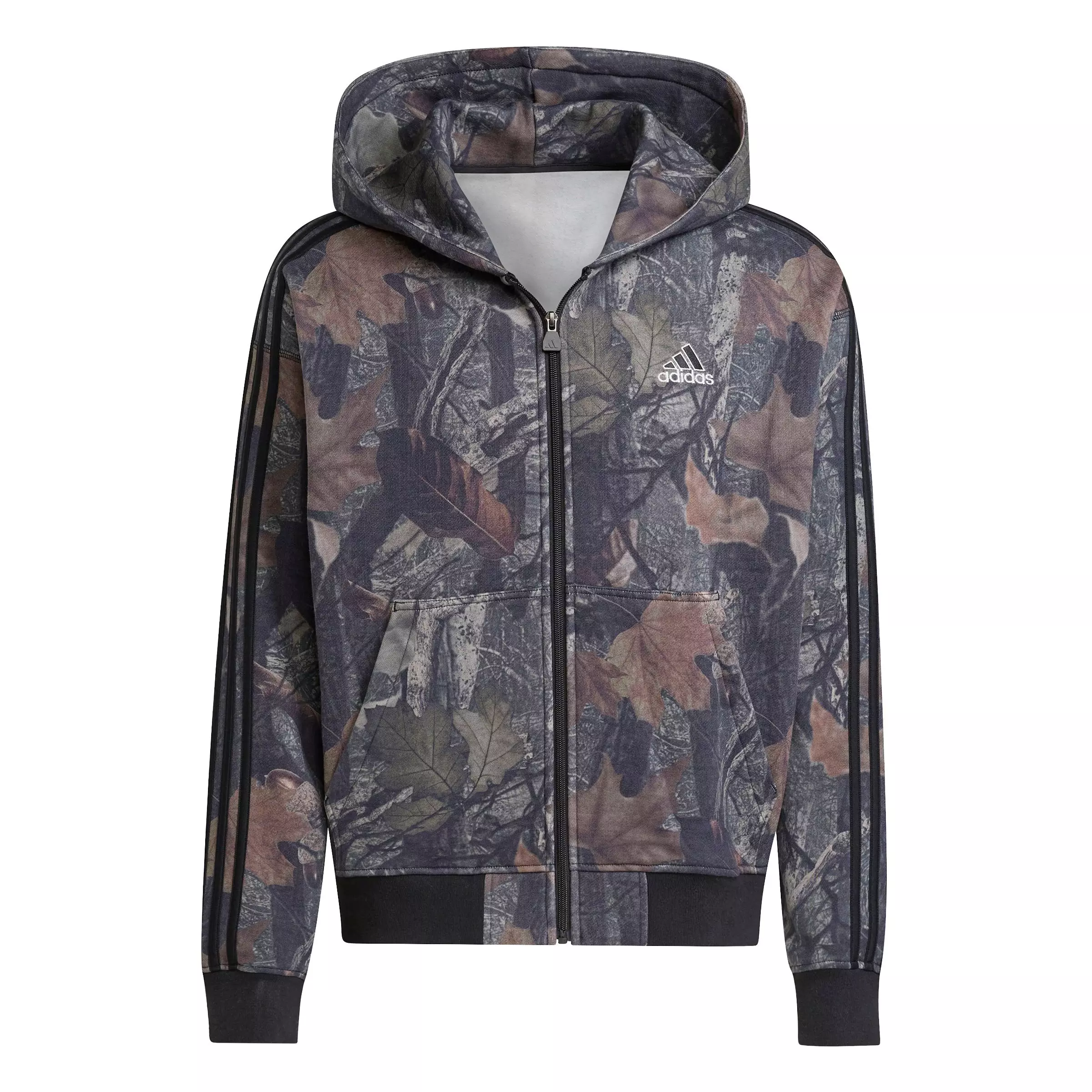 adidas Men's Camo Hooded Full-Zip Jacket - CAMOUFLAGE