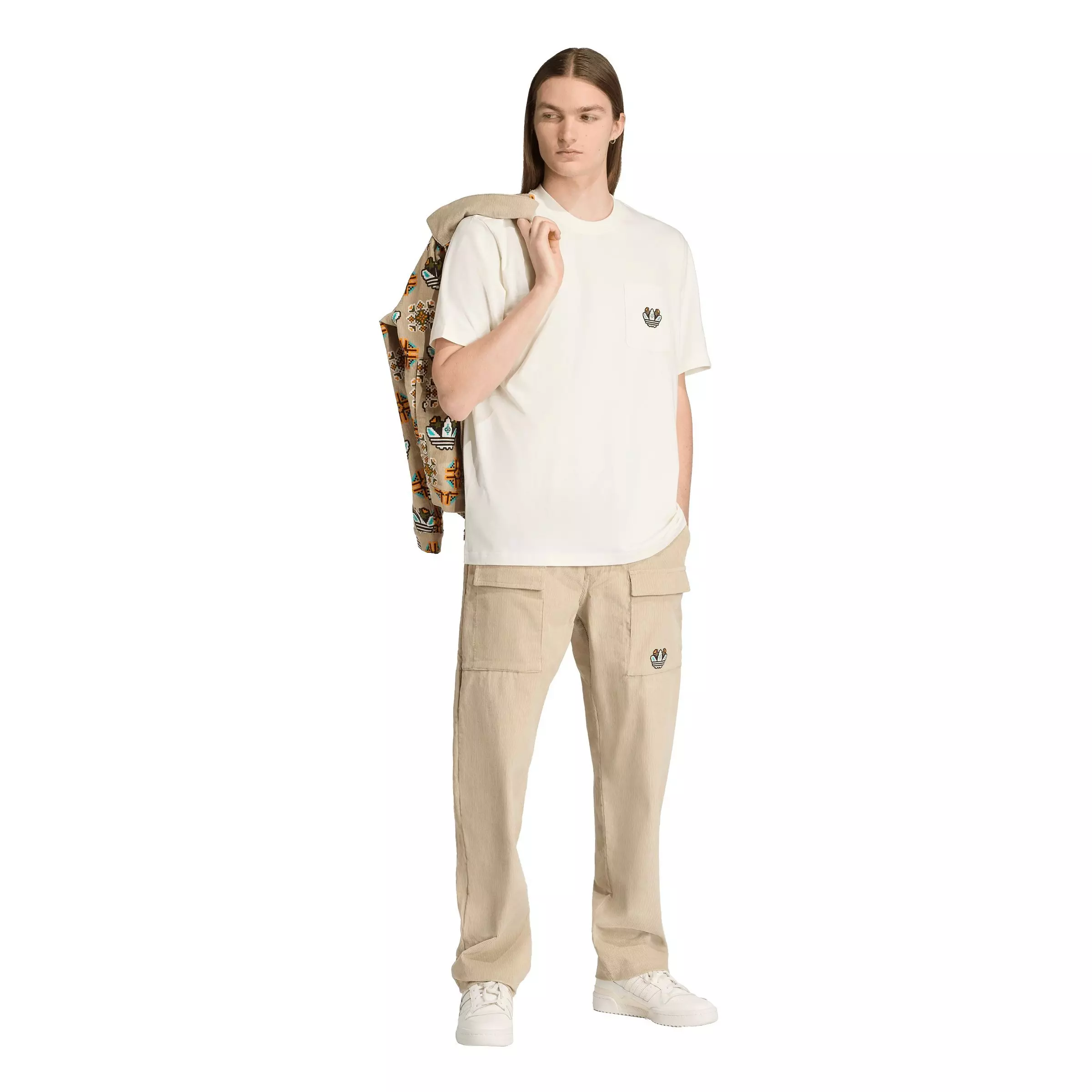 adidas Originals Men's Monogram Loose Tee - WHITE