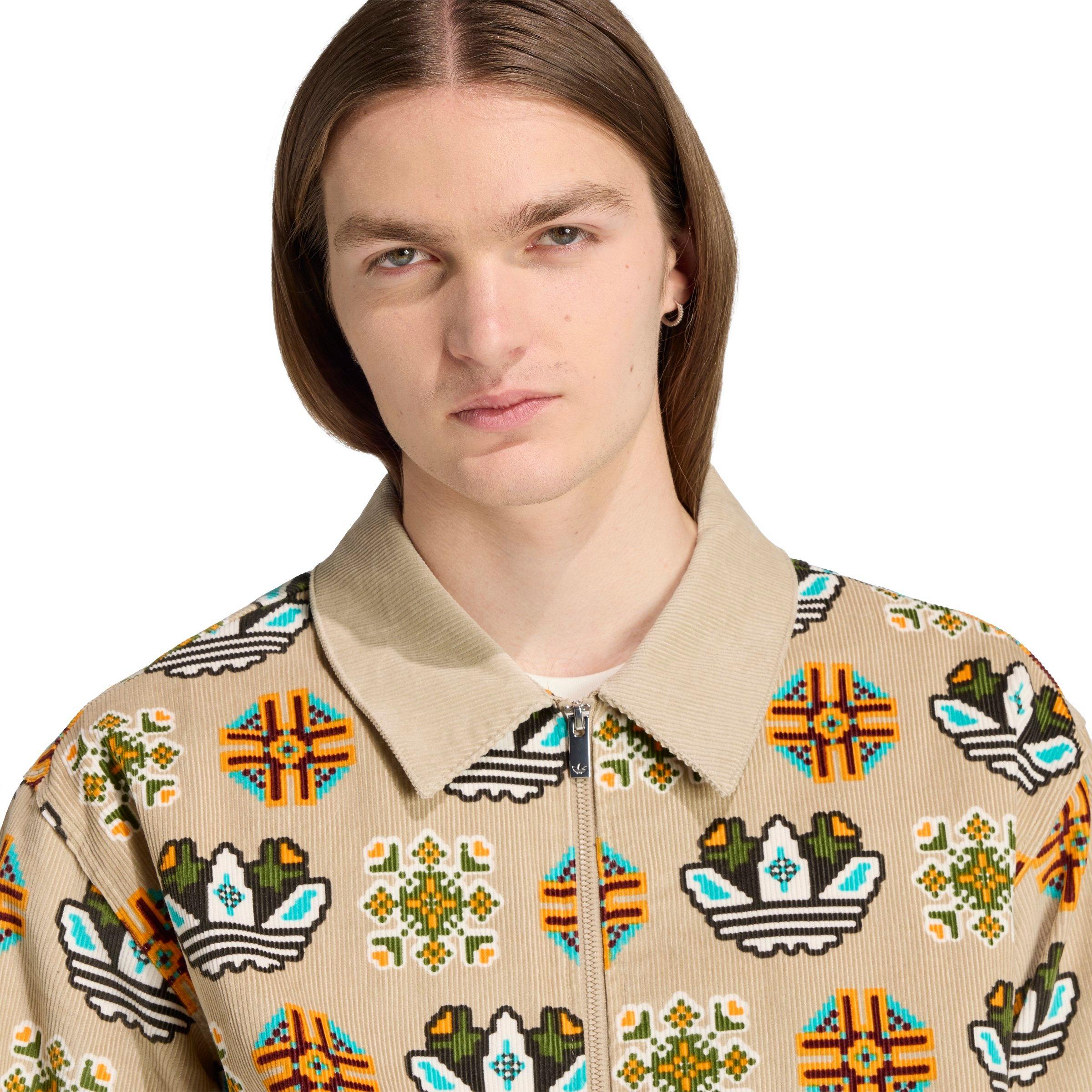 adidas Originals Men's Monogram Loose Coach Jacket - KHAKI Thumbnail View 3