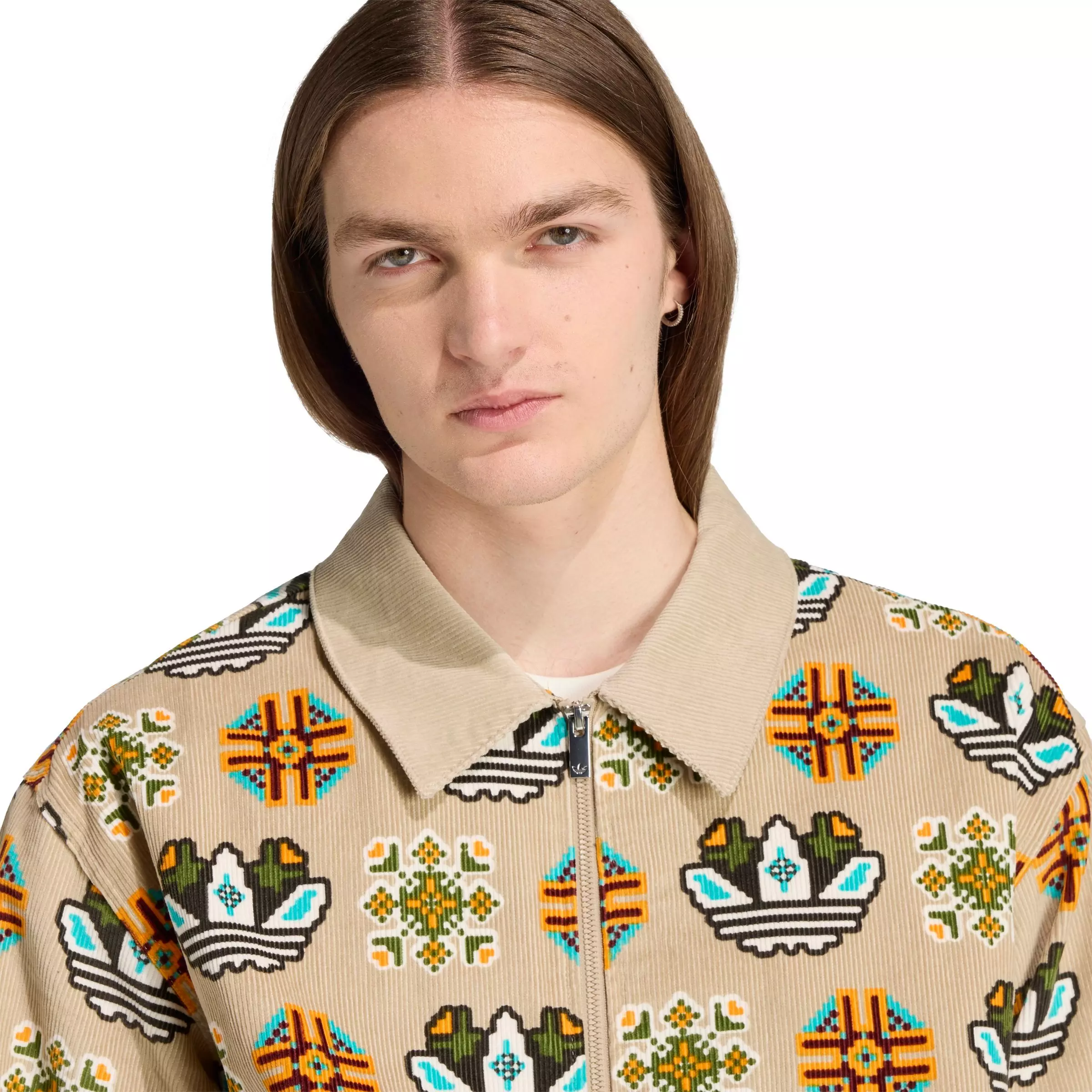 adidas Originals Men's Monogram Loose Coach Jacket - KHAKI