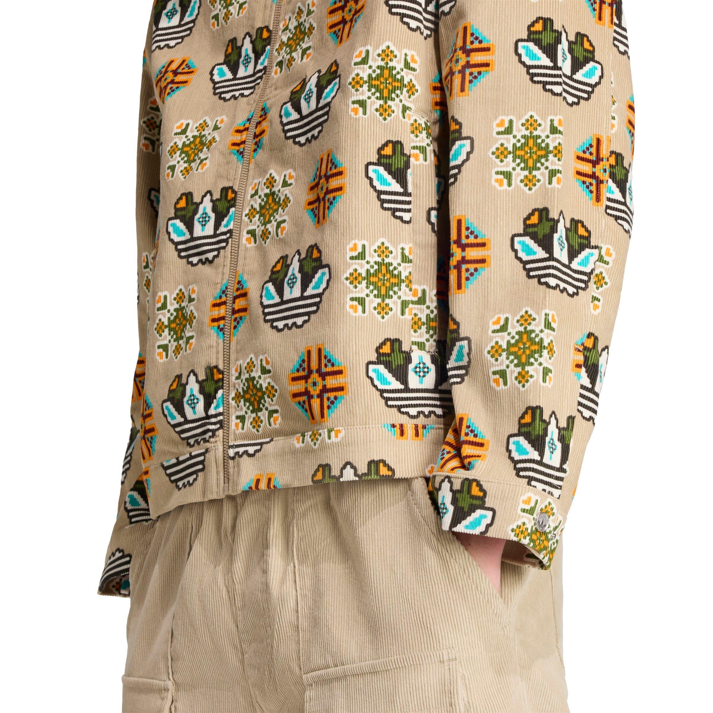 adidas Originals Men's Monogram Loose Coach Jacket - KHAKI Thumbnail View 4