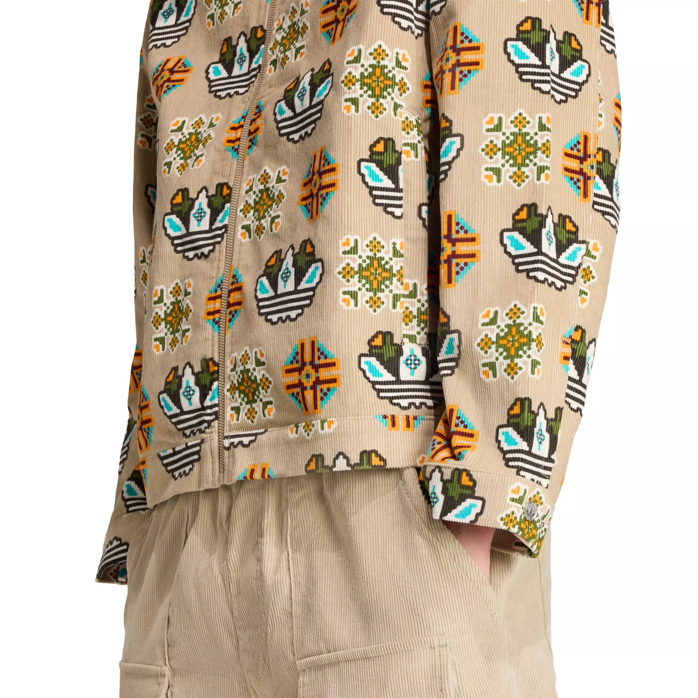 adidas Originals Men's Monogram Loose Coach Jacket - KHAKI