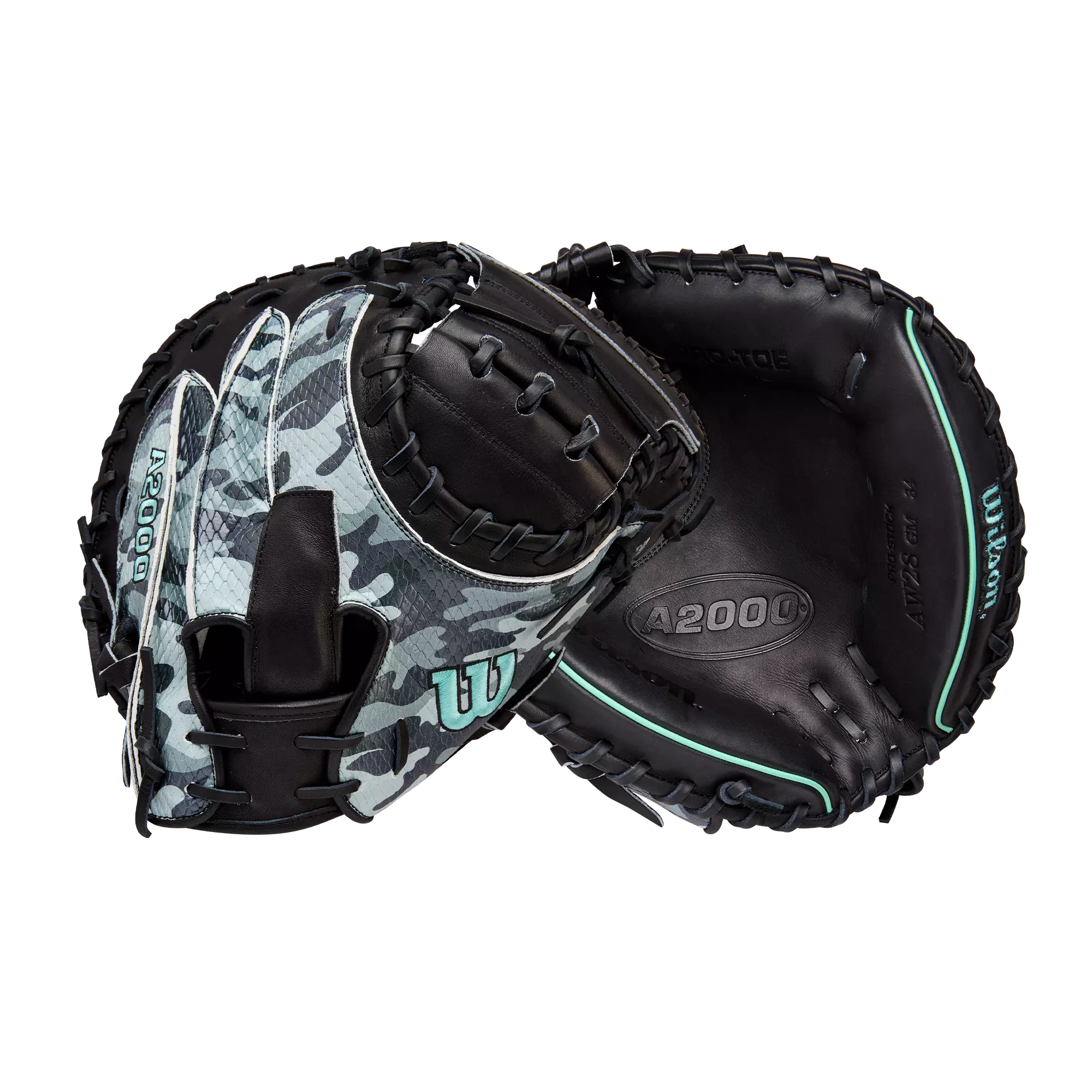 Wilson Austin Wells A2000 AW28 GM 34” Baseball Catcher’s Mitt 2025 - BLACK/GREY
