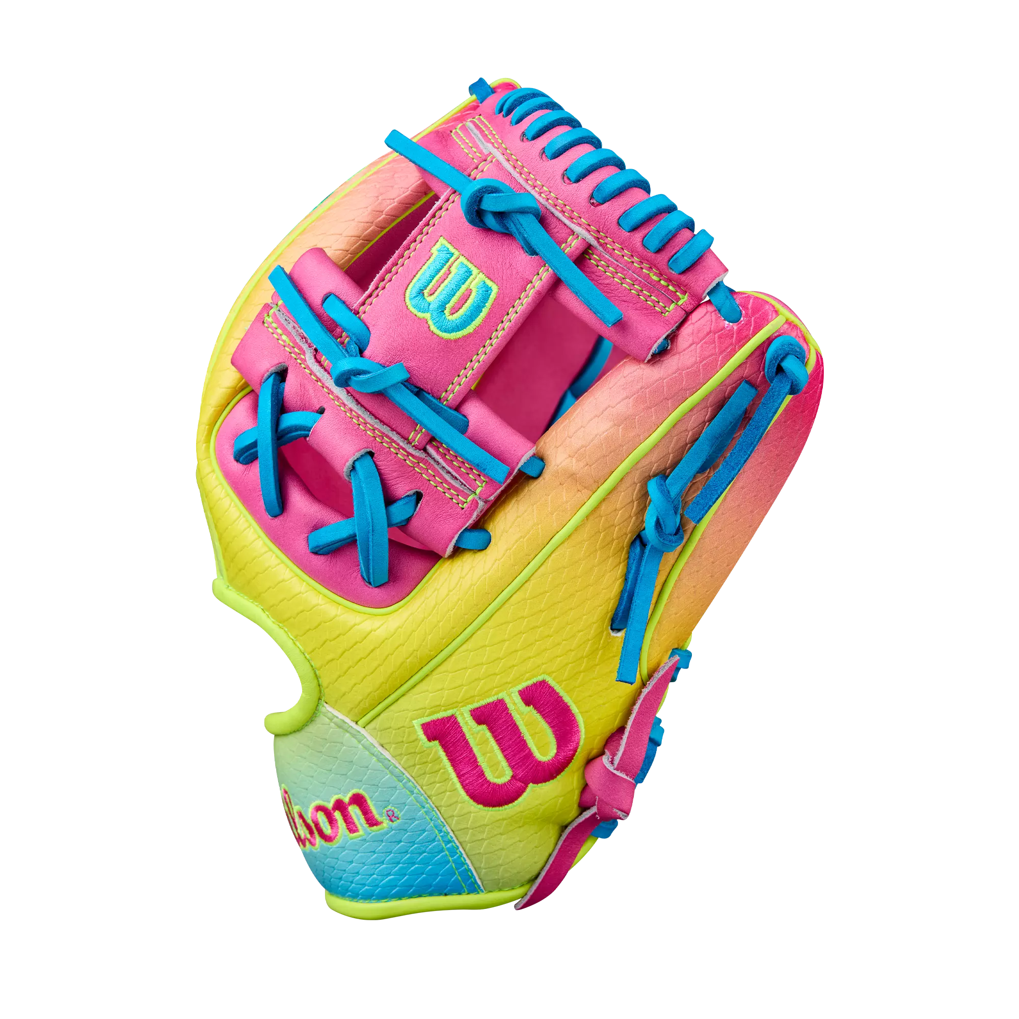 Wilson A2000 1786SS 11.5" Pink Lemonade Baseball Fielders Glove 2025 - YELLOW/BLUE