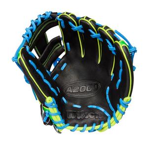 Wilson A2000 PF88SS 11.25” Infield Baseball Glove 2025 - Black/Neon Green/Sky Blue