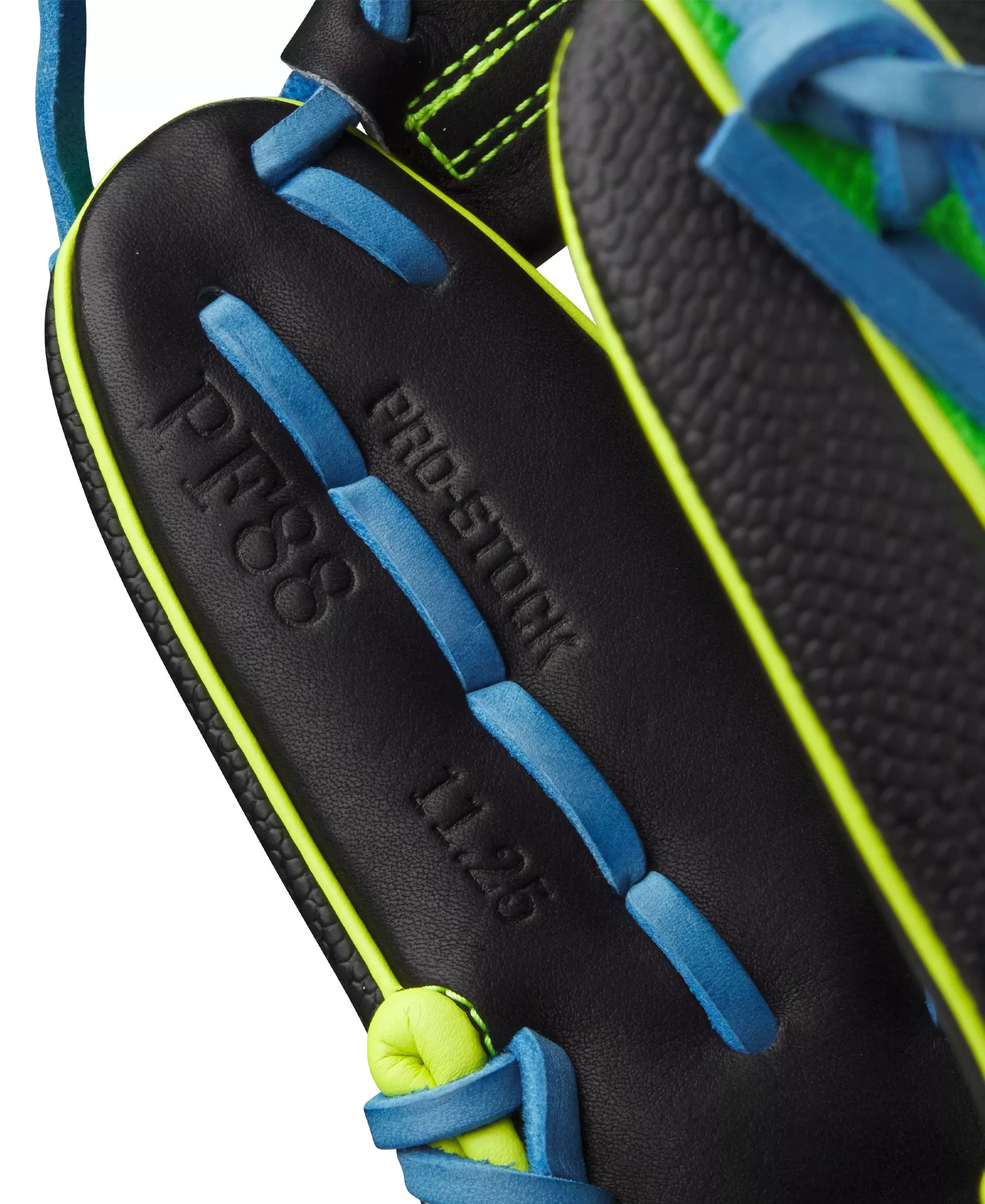 Wilson A2000 PF88SS 11.25” Infield Baseball Glove 2025 - Black/Neon Green/Sky Blue - BLACK/BLUE