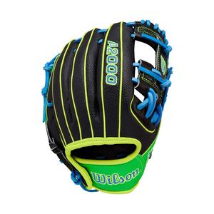Wilson A2000 PF88SS 11.25” Infield Baseball Glove 2025 - Black/Neon Green/Sky Blue
