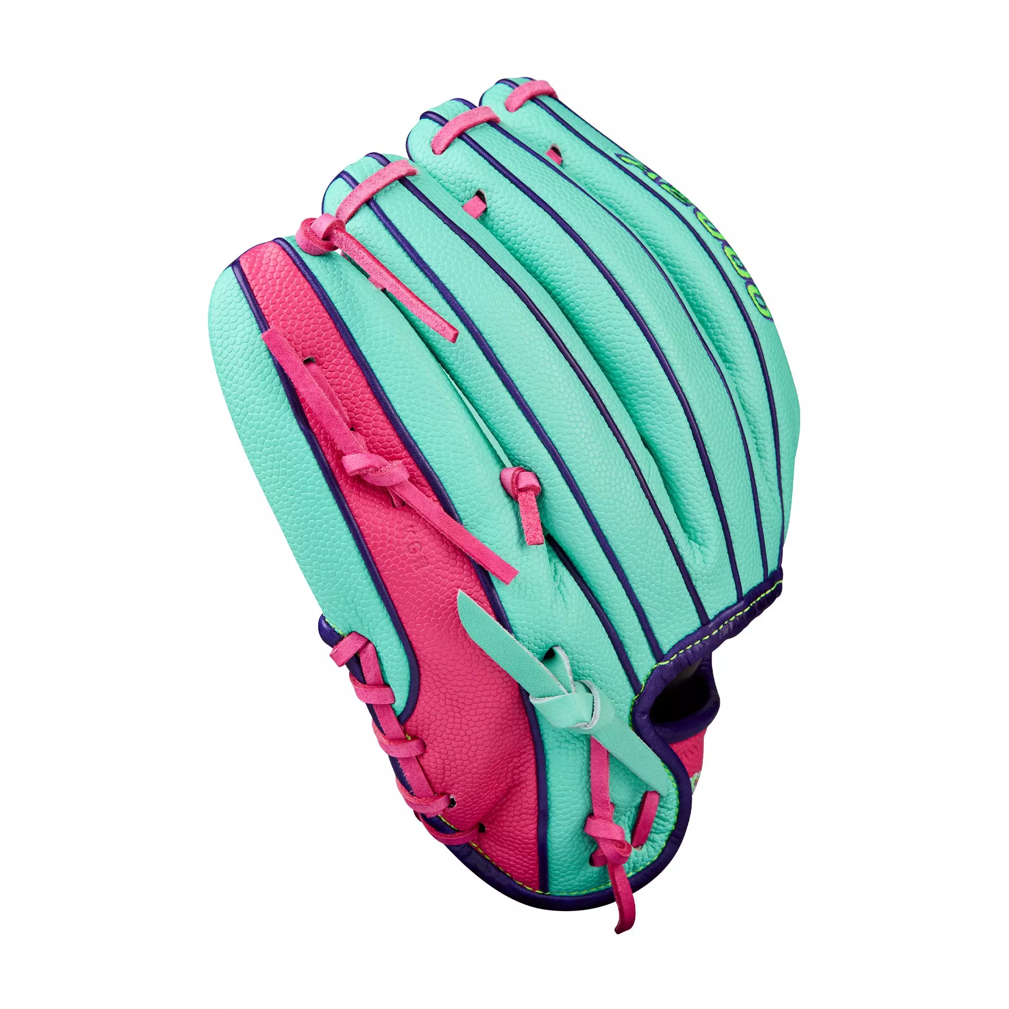 Wilson A2000 DP15SS 11.5” Infield Baseball Glove 2025 - Seafoam/Flamingo/Optic Yellow - TEAL