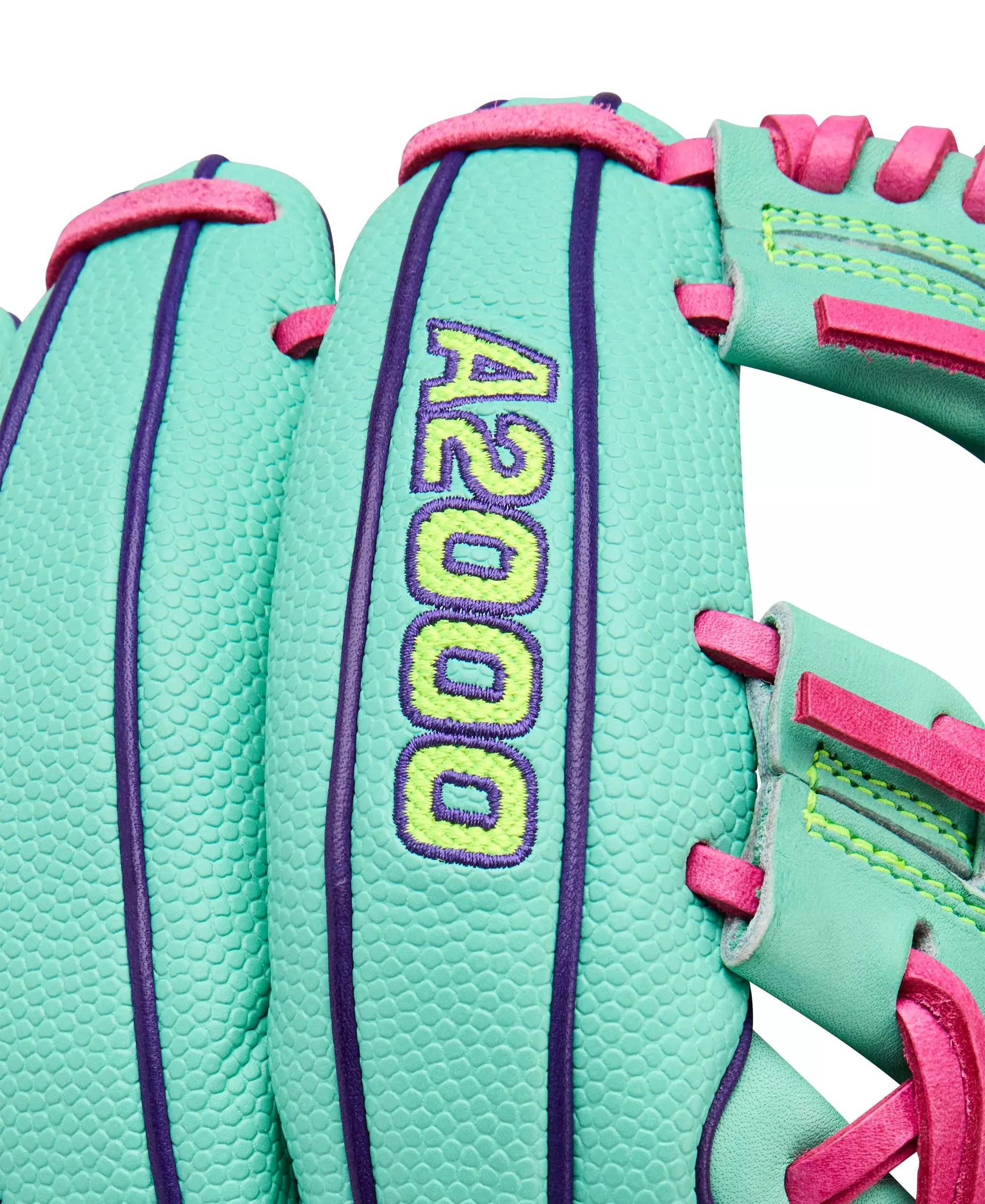 Wilson A2000 DP15SS 11.5” Infield Baseball Glove 2025 - Seafoam/Flamingo/Optic Yellow - TEAL
