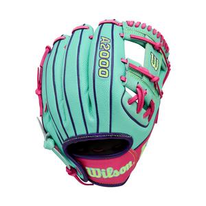 Wilson A2000 DP15SS 11.5” Infield Baseball Glove 2025 - Seafoam/Flamingo/Optic Yellow