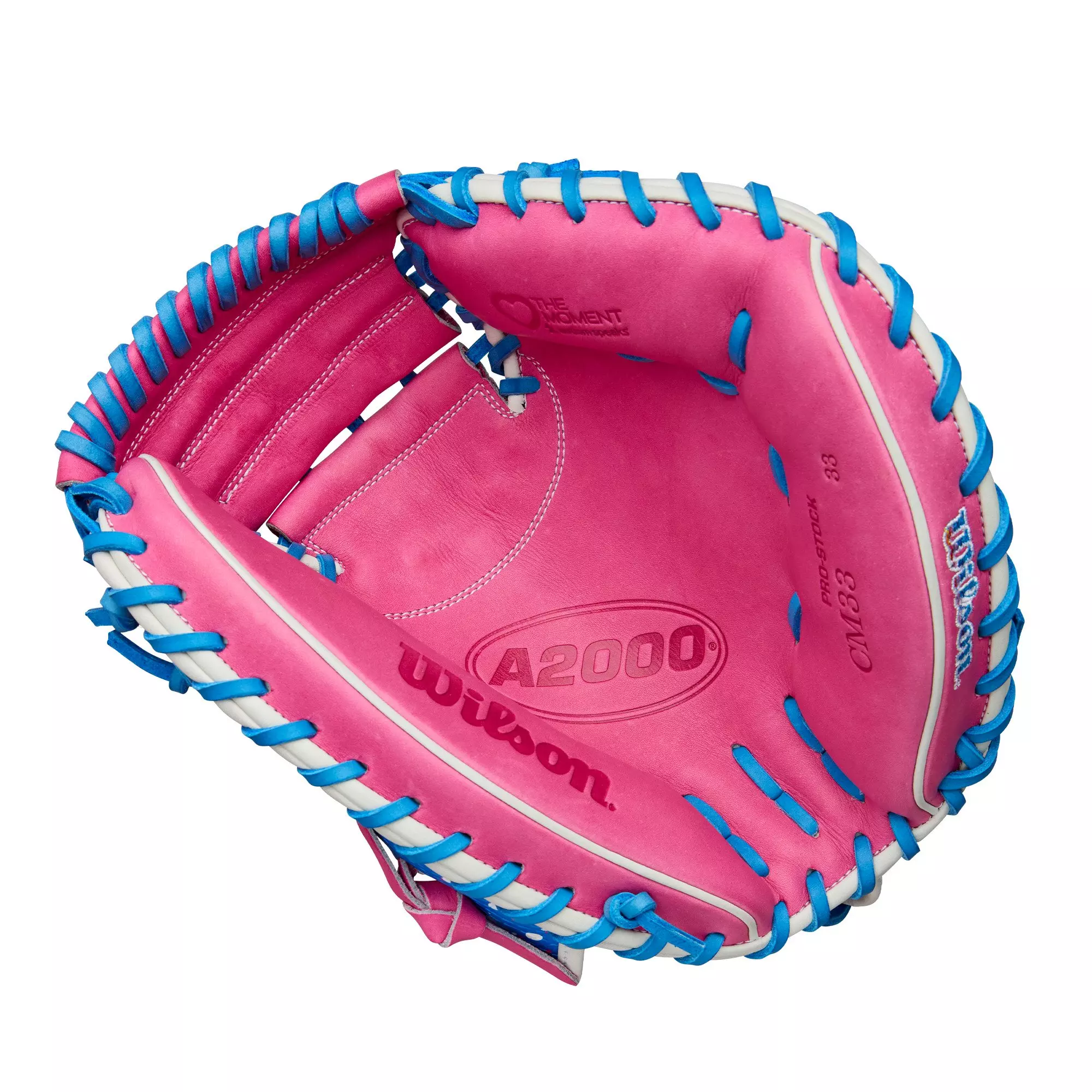 Wilson A2000 CM33SS 33” Love the Moment Baseball Catcher’s Mitt 2025 - BLUE/PINK